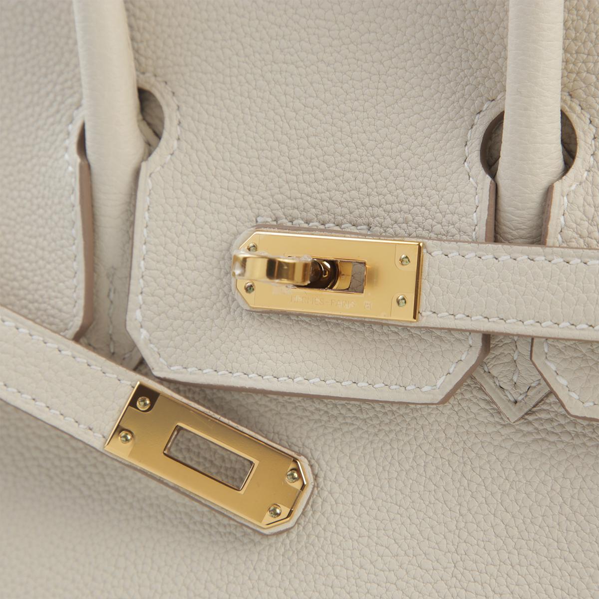 Brand New ( Rank N ) HERMÈS Birkin 25 Craie (10) Togo Gold hardware W (2024) - 8