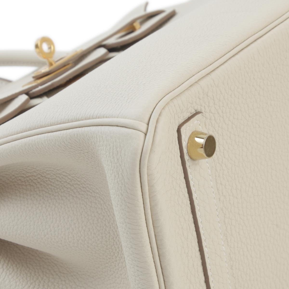 Brand New ( Rank N ) HERMÈS Birkin 25 Craie (10) Togo Gold hardware W (2024) - 4