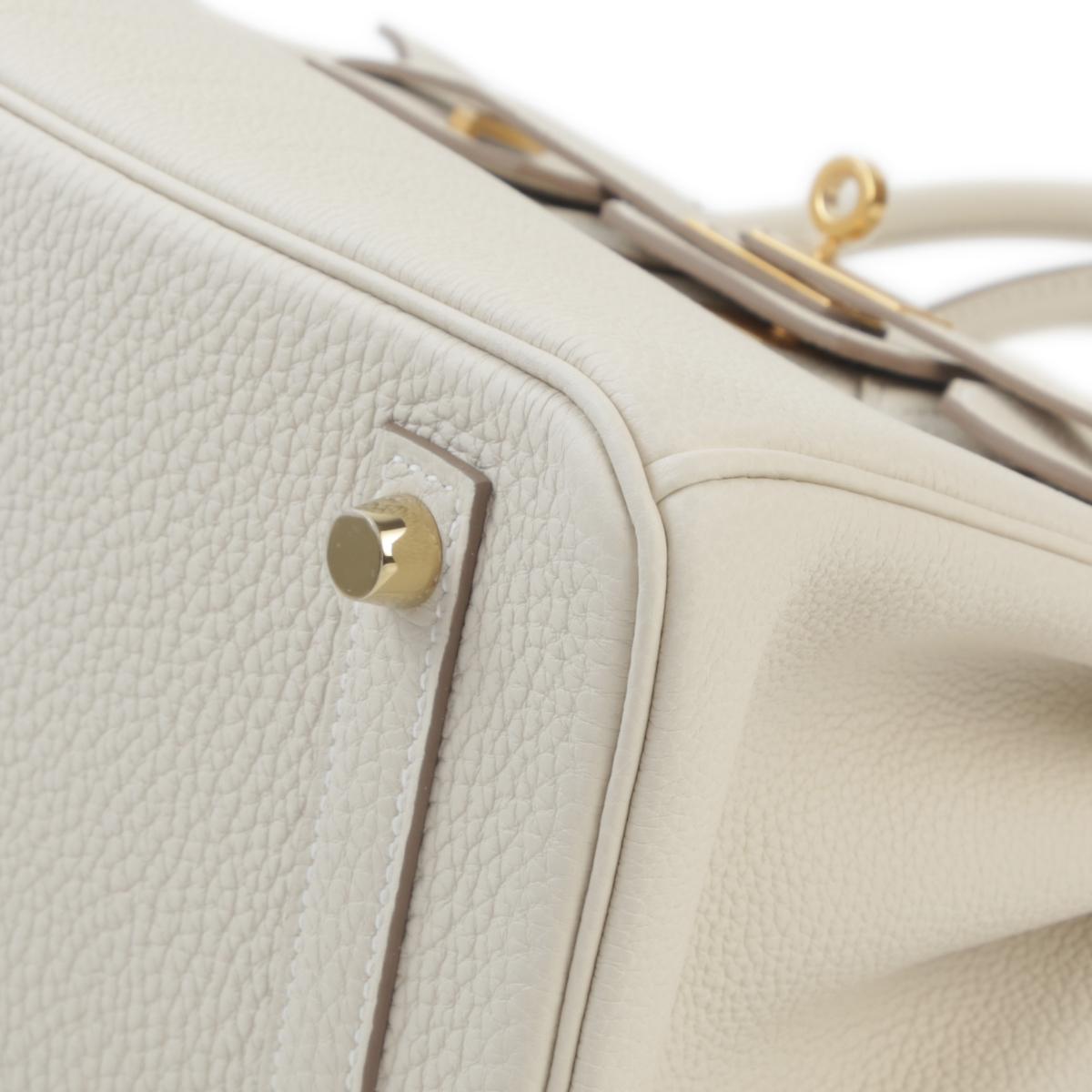 Brand New ( Rank N ) HERMÈS Birkin 25 Craie (10) Togo Gold hardware W (2024) - 5
