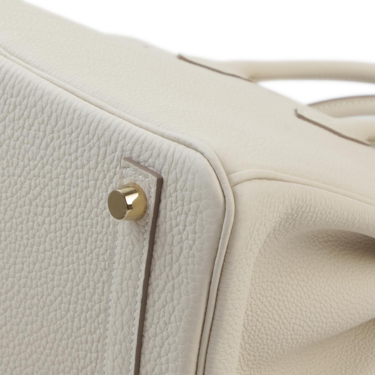 Brand New ( Rank N ) HERMÈS Birkin 25 Craie (10) Togo Gold hardware W (2024) - 7