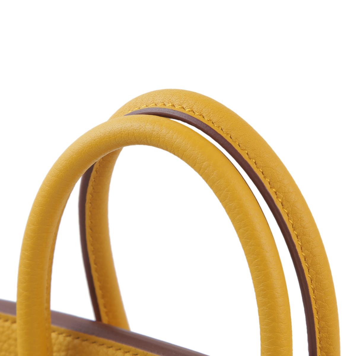 Brand New ( Rank N ) HERMÈS Birkin 25 Jaune Ambre (9D) Togo Palladium hardware B (2023) - 3