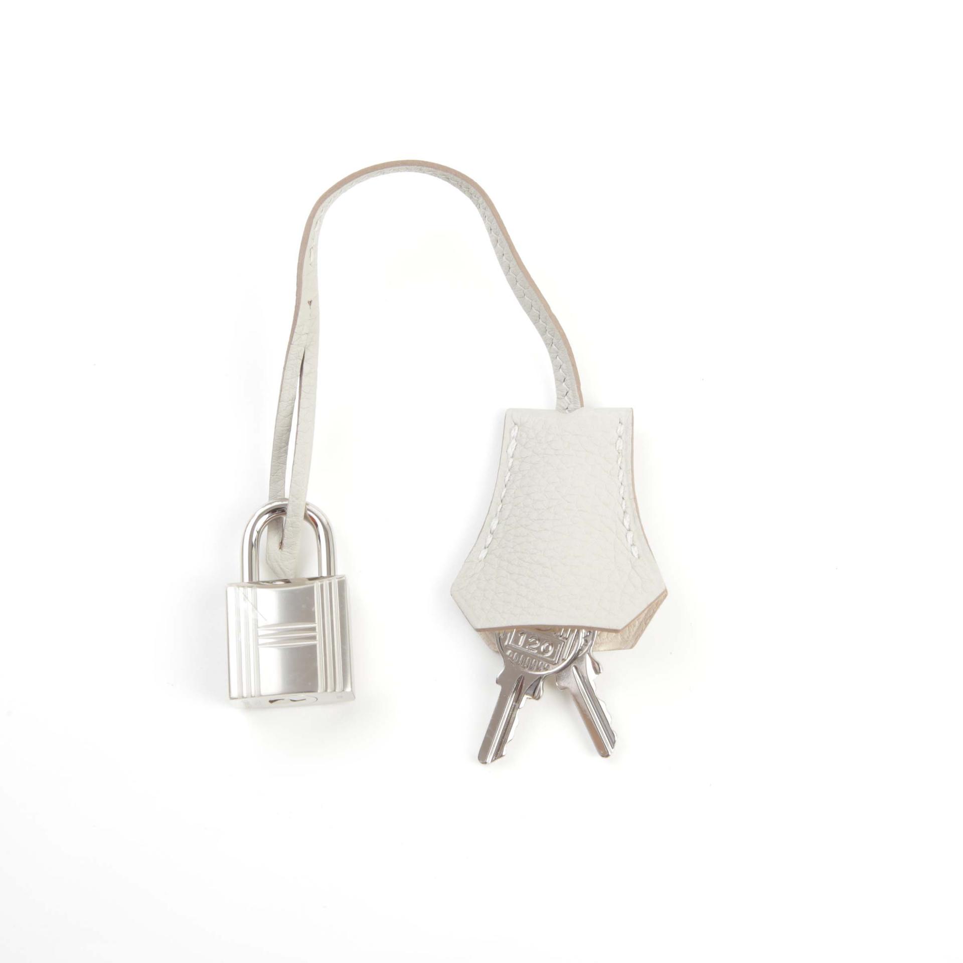 Excellent ( Rank SA ) HERMÈS Birkin 25 Verso Gris Perle (80) Nata (I2) Togo Palladium hardware U (2022) - 14