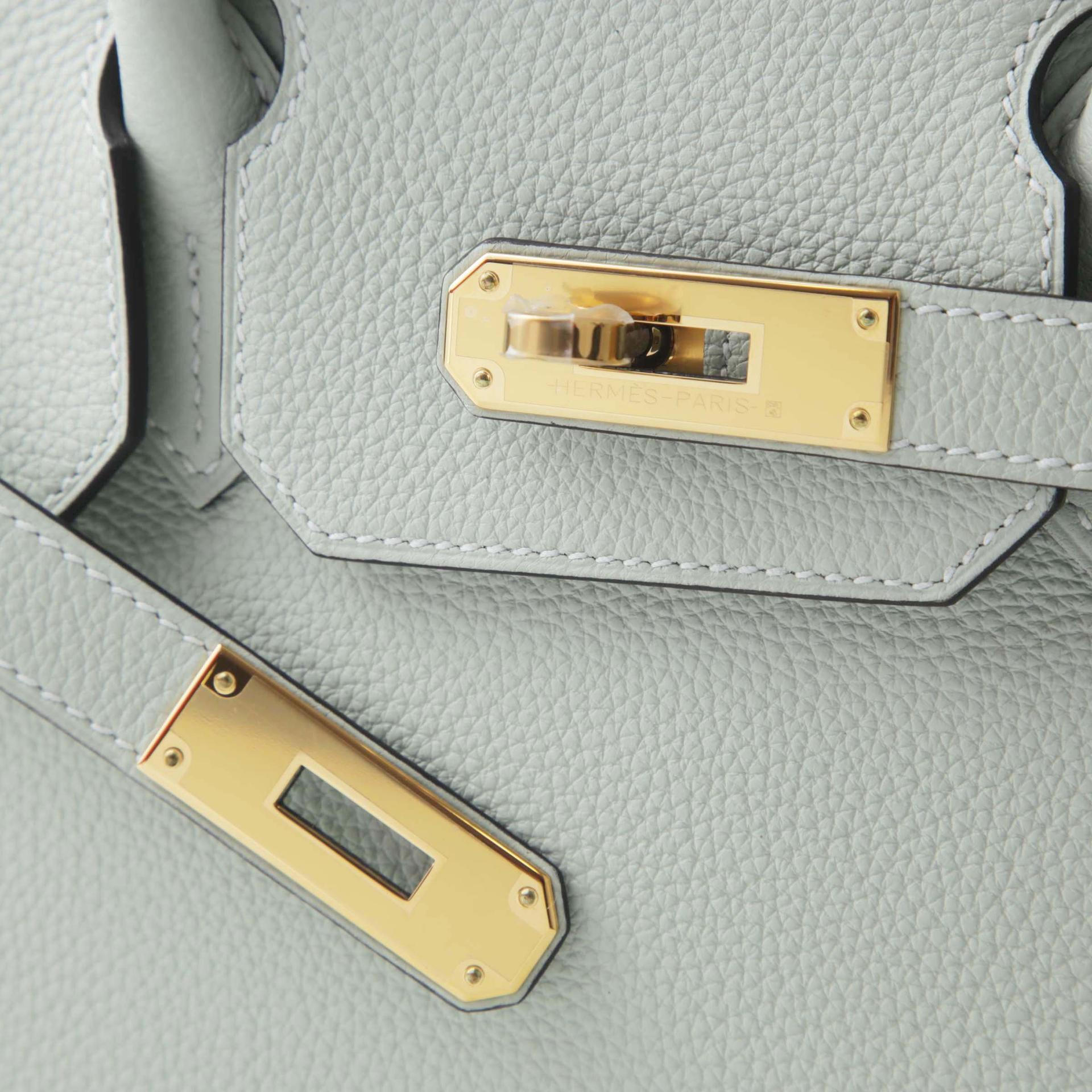 Unused ( Rank NS ) HERMÈS Birkin 30 Gris Neve (0W) Togo Gold hardware B (2023) - 8