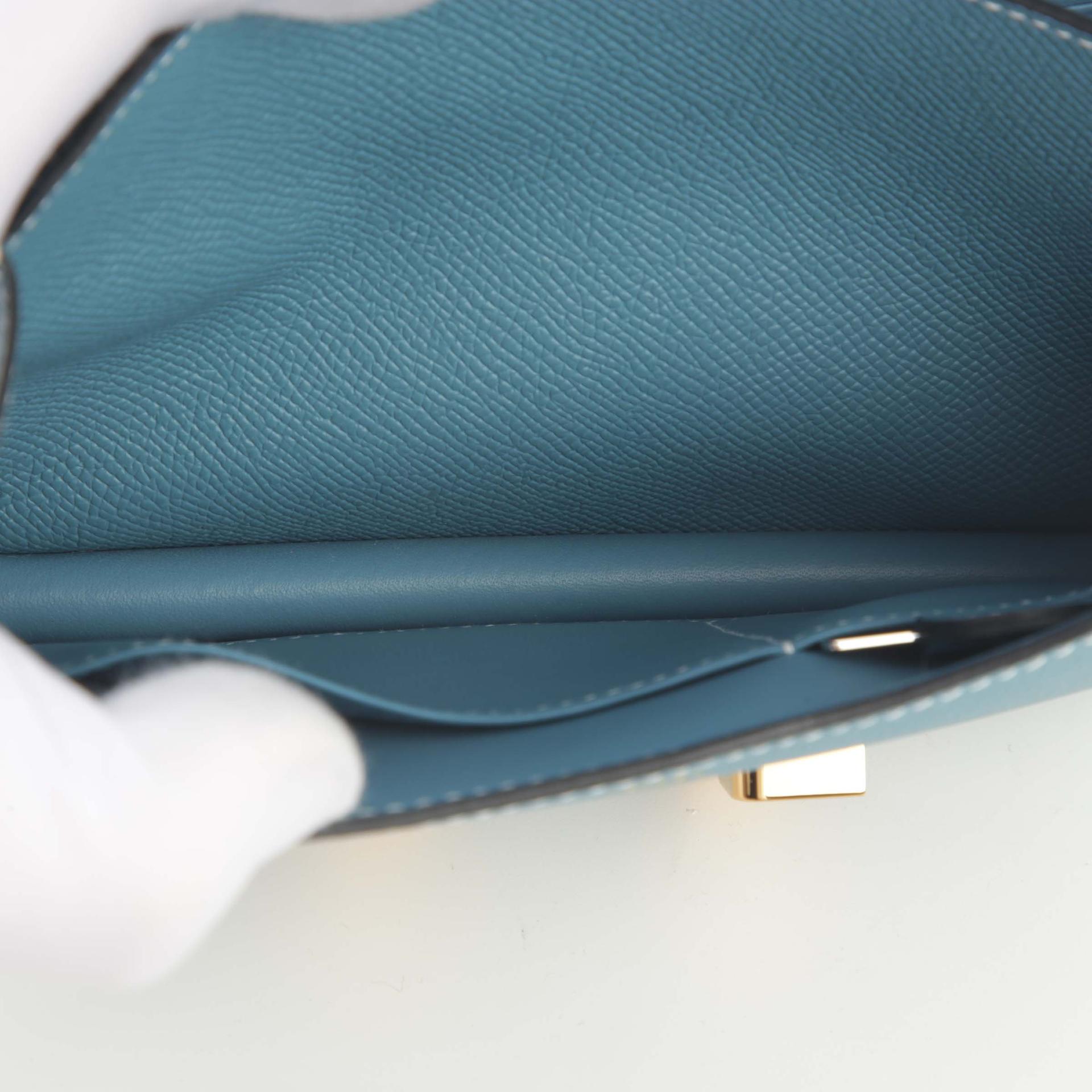 Brand New ( Rank N ) HERMÈS Constance Mini New Bleu Jean (D2) Epsom Gold hardware W (2024) - 12