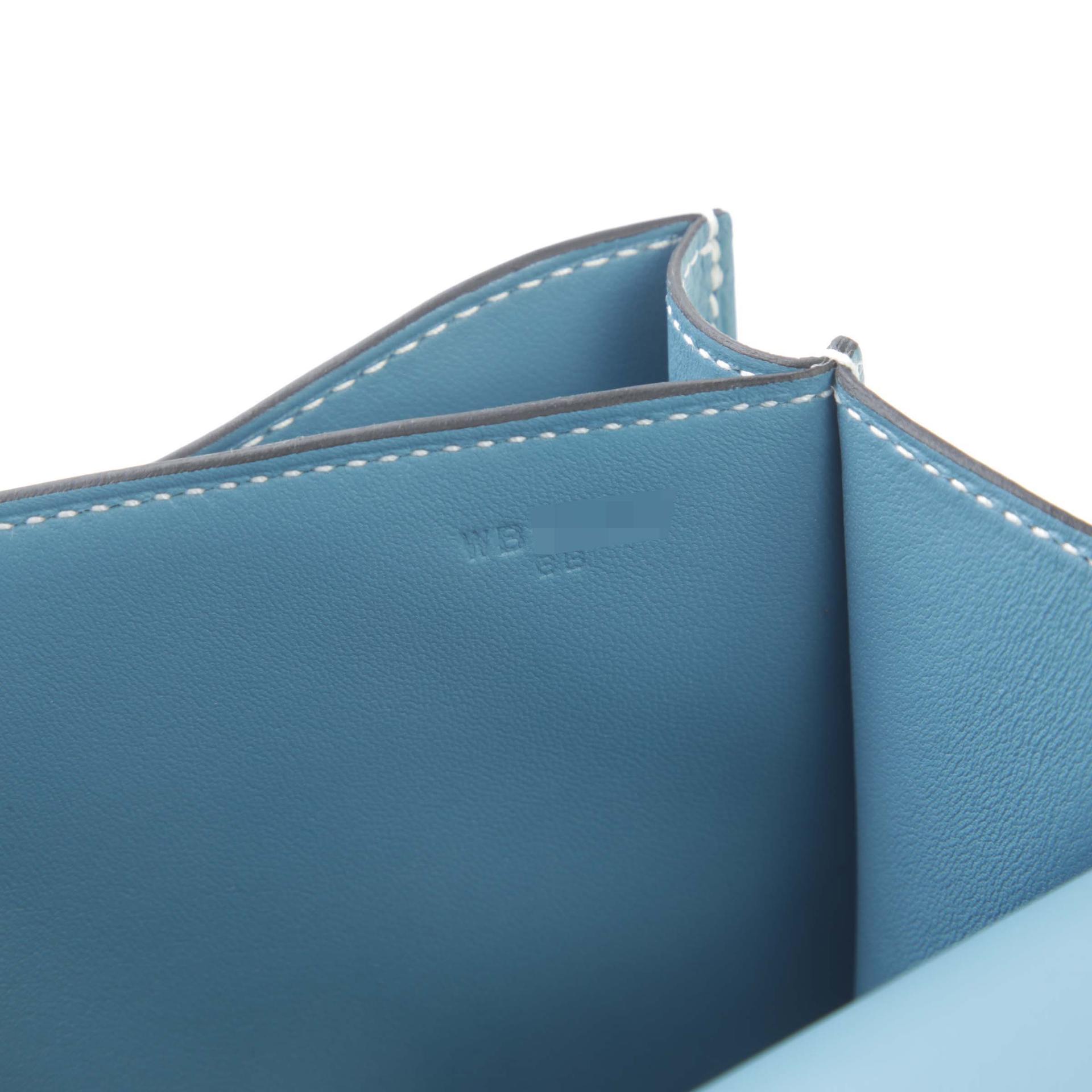 Brand New ( Rank N ) HERMÈS Constance Mini New Bleu Jean (D2) Epsom Gold hardware W (2024) - 13