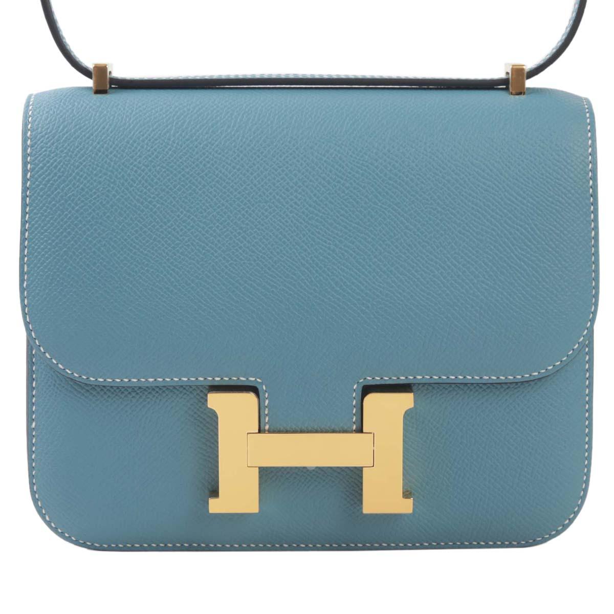 Brand New ( Rank N ) HERMÈS Constance Mini New Bleu Jean (D2) Epsom Gold hardware W (2024) - 1