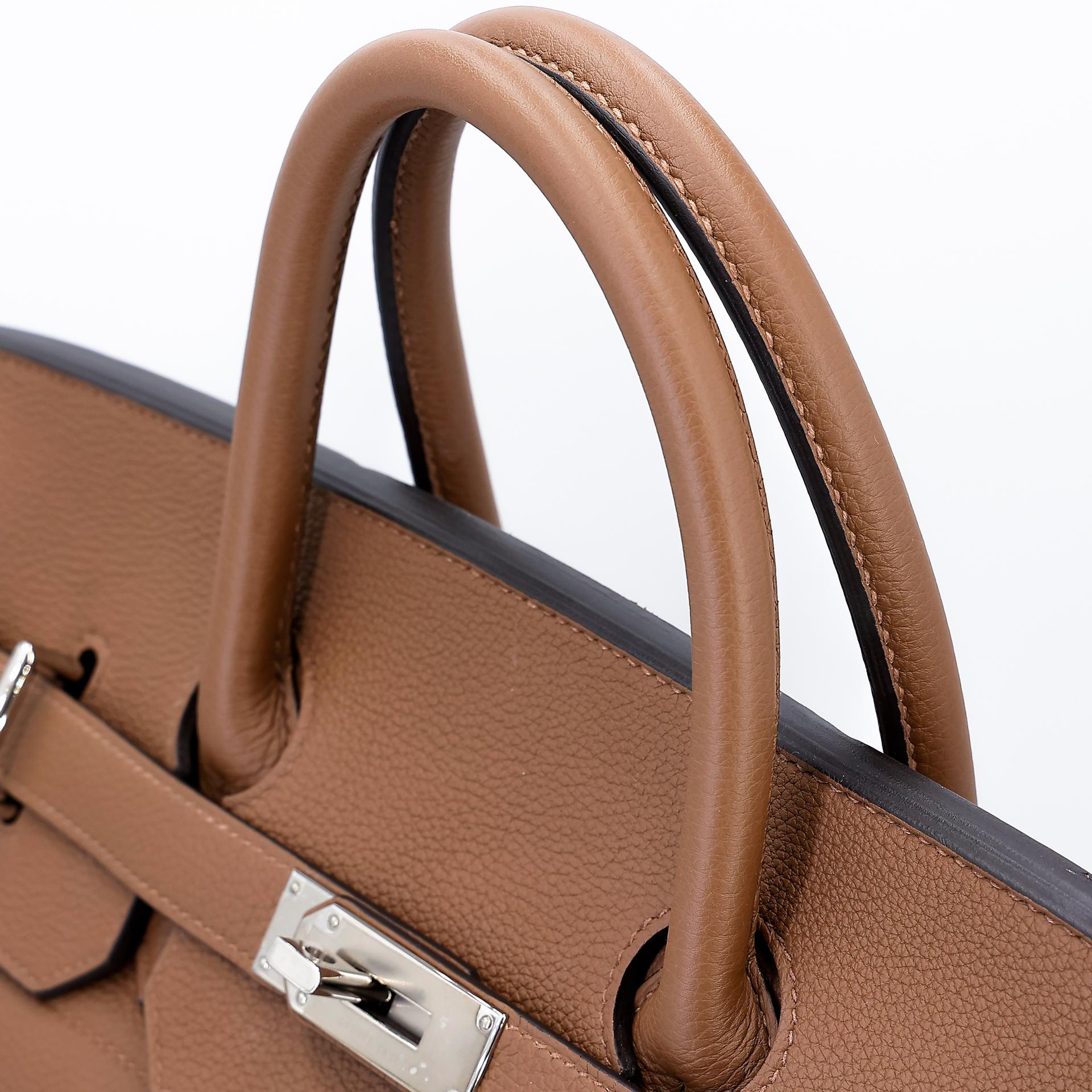 Very Good ( Rank A) HERMÈS Haut à Courroies HAC 40 Alezan (3G) Togo Palladium hardware U (2022) - 3
