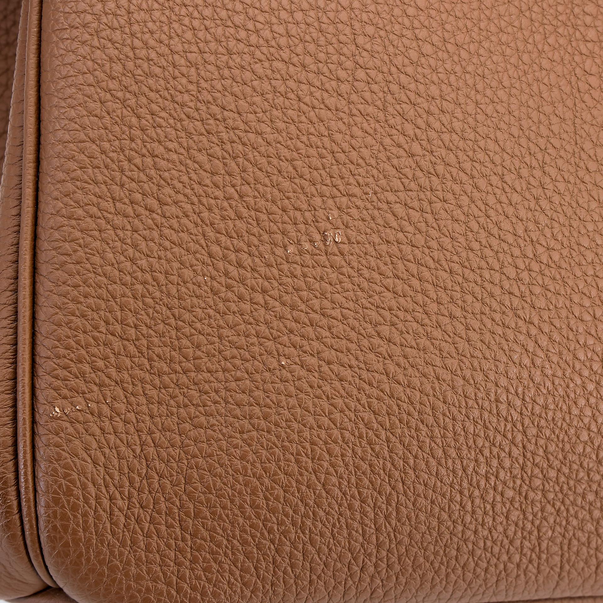 Very Good ( Rank A) HERMÈS Haut à Courroies HAC 40 Alezan (3G) Togo Palladium hardware U (2022) - 9