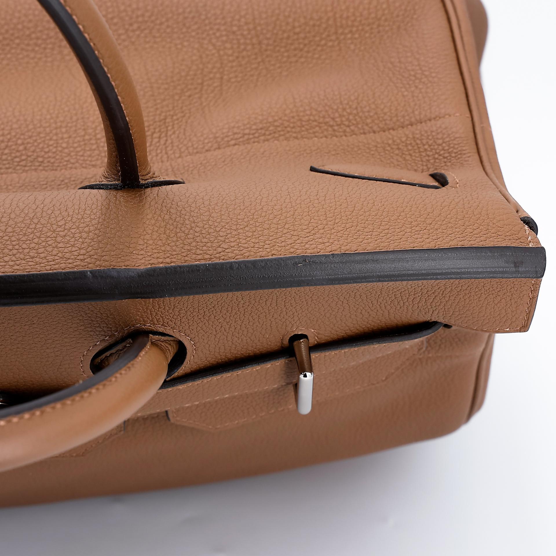 Very Good ( Rank A) HERMÈS Haut à Courroies HAC 40 Alezan (3G) Togo Palladium hardware U (2022) - 10