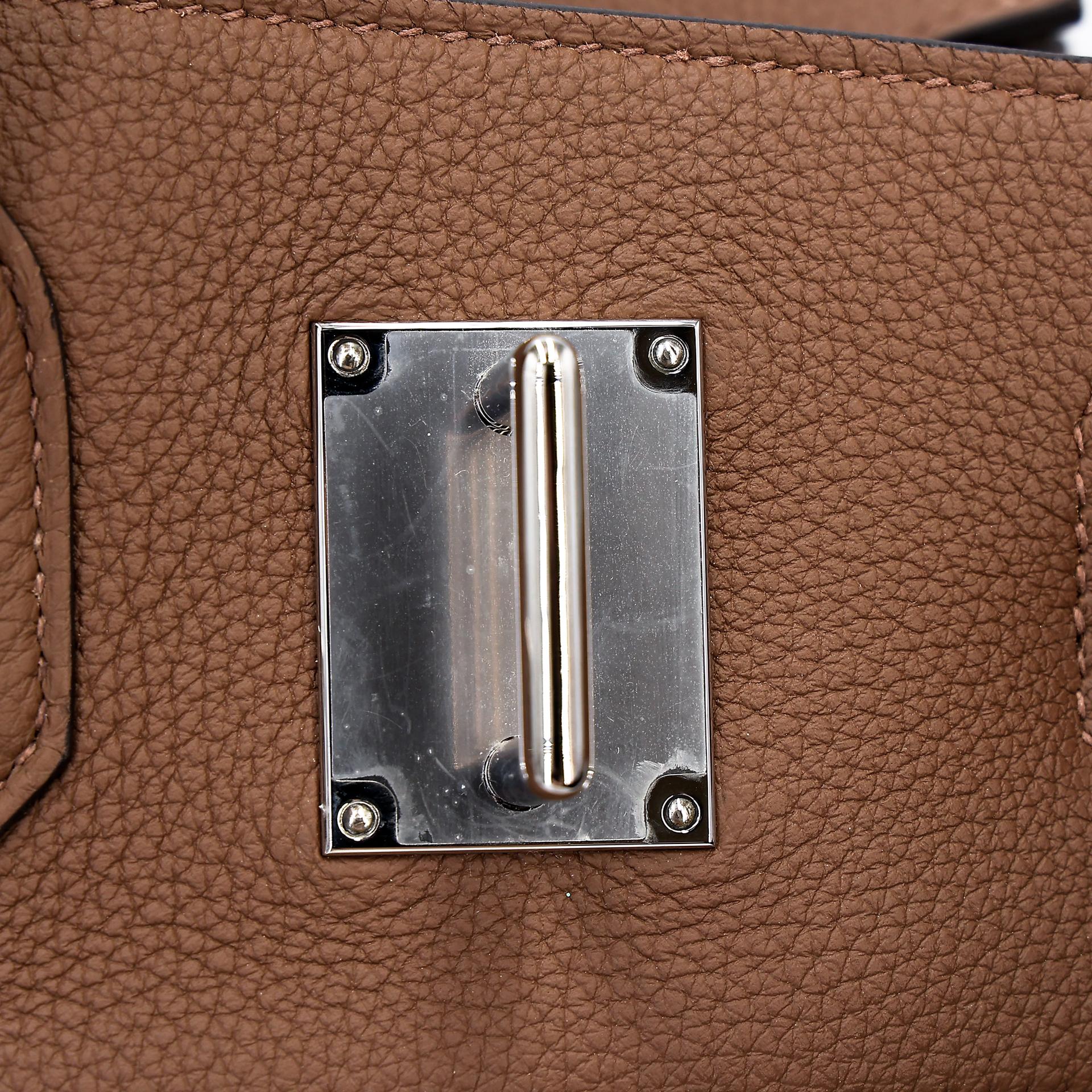 Very Good ( Rank A) HERMÈS Haut à Courroies HAC 40 Alezan (3G) Togo Palladium hardware U (2022) - 18