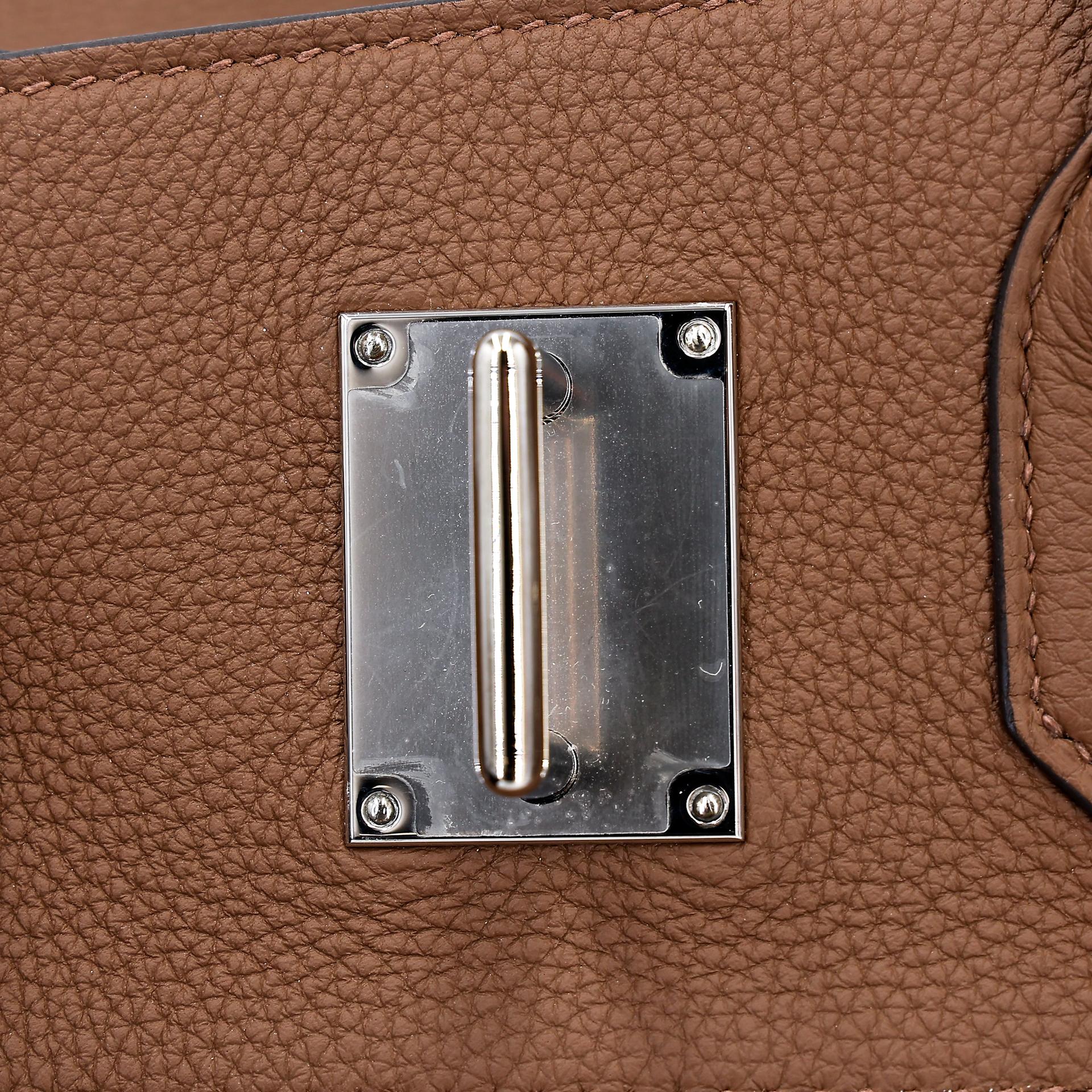 Very Good ( Rank A) HERMÈS Haut à Courroies HAC 40 Alezan (3G) Togo Palladium hardware U (2022) - 19
