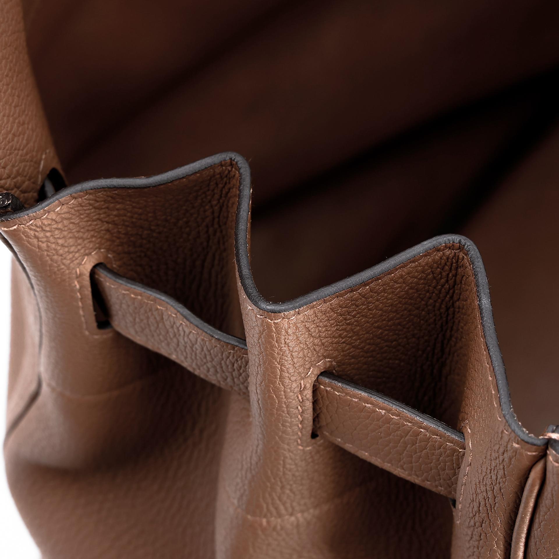 Very Good ( Rank A) HERMÈS Haut à Courroies HAC 40 Alezan (3G) Togo Palladium hardware U (2022) - 24