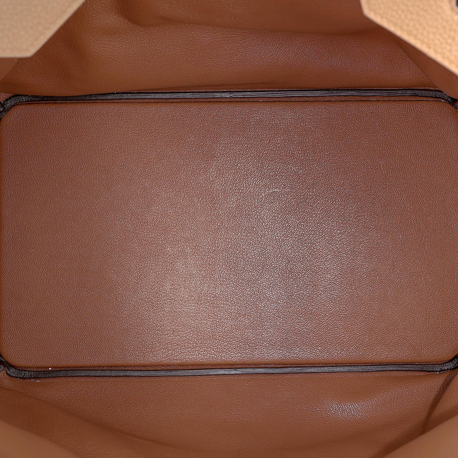 Very Good ( Rank A) HERMÈS Haut à Courroies HAC 40 Alezan (3G) Togo Palladium hardware U (2022) - 20