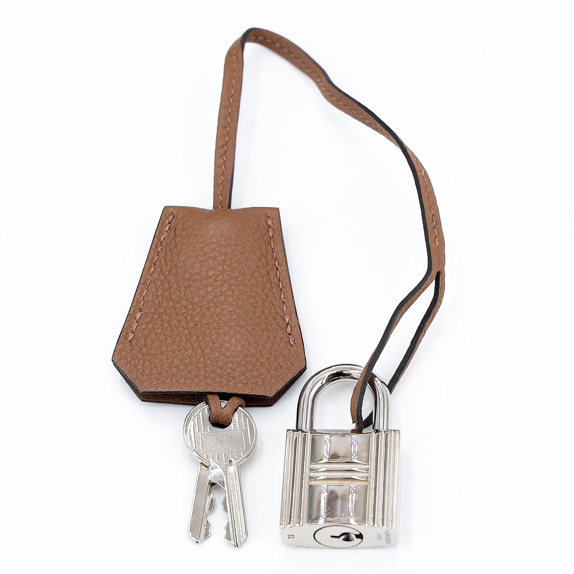 Very Good ( Rank A) HERMÈS Haut à Courroies HAC 40 Alezan (3G) Togo Palladium hardware U (2022) - 25