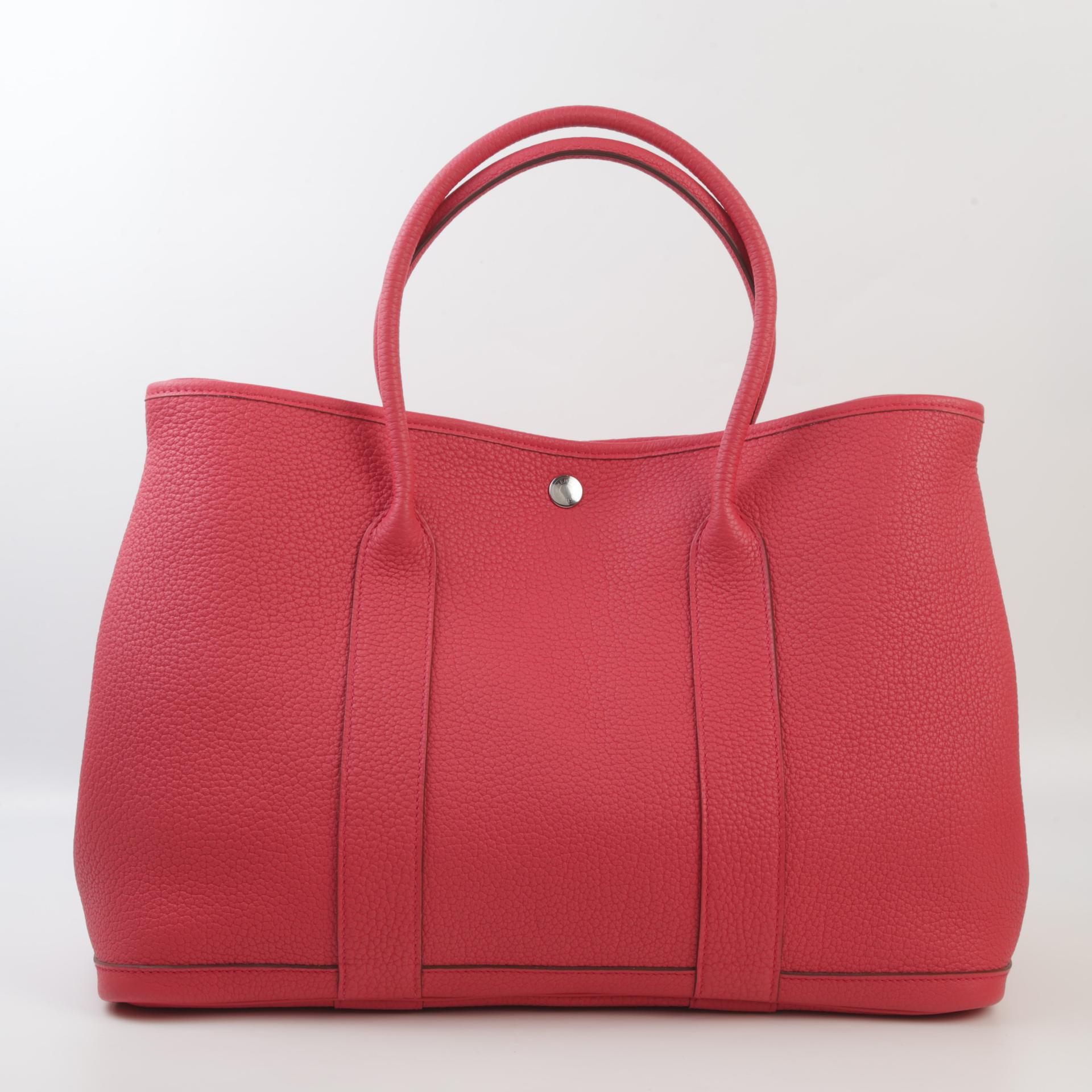 Unused ( Rank NS ) HERMÈS Garden Party PM Bougainvillea (A5) Negonda Palladium hardware T (2015) - 2