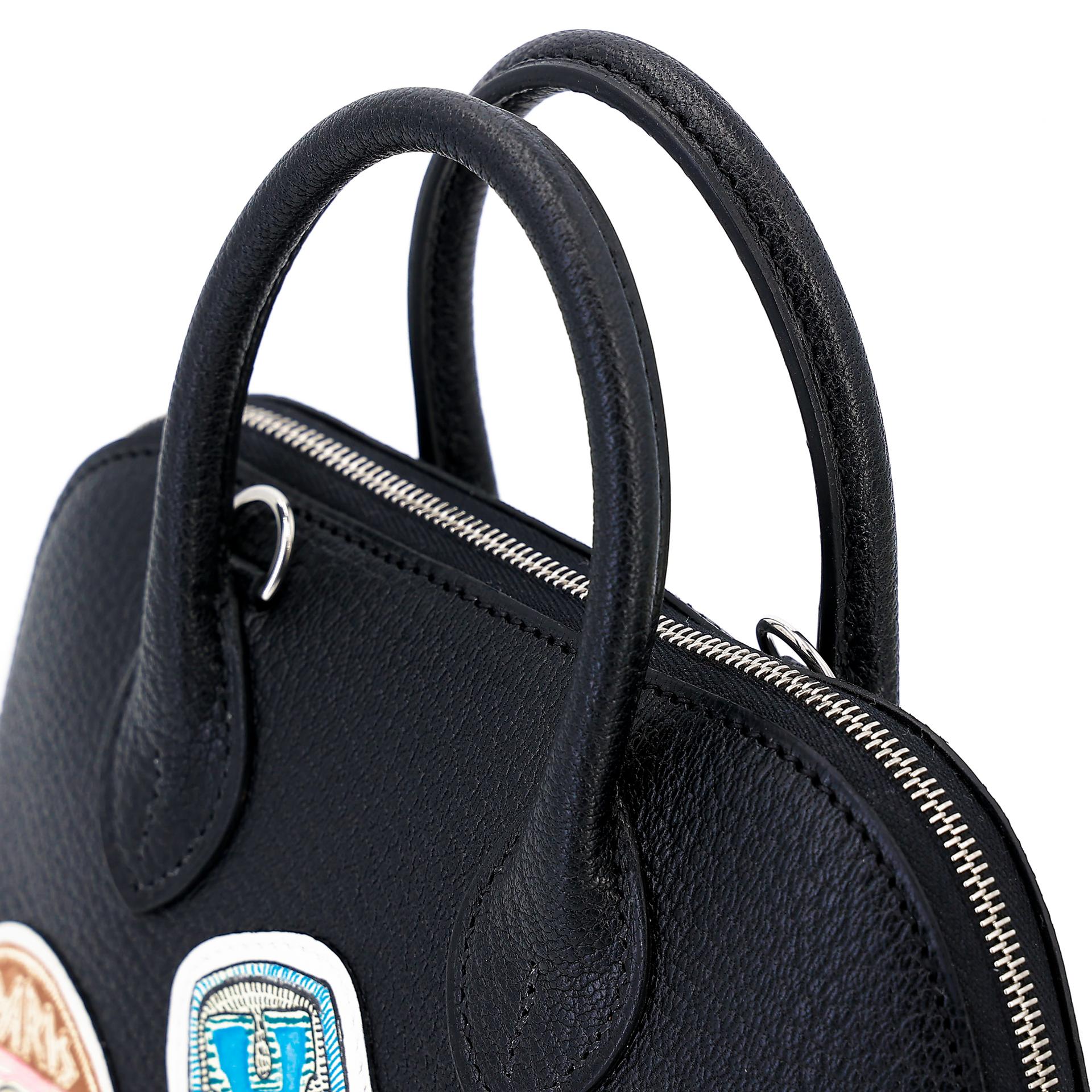 Brand New ( Rank N ) HERMÈS Limited Edition Mini Bolide 1923 Travel Black (89) Chevre Palladium hardware W (2024) - 3