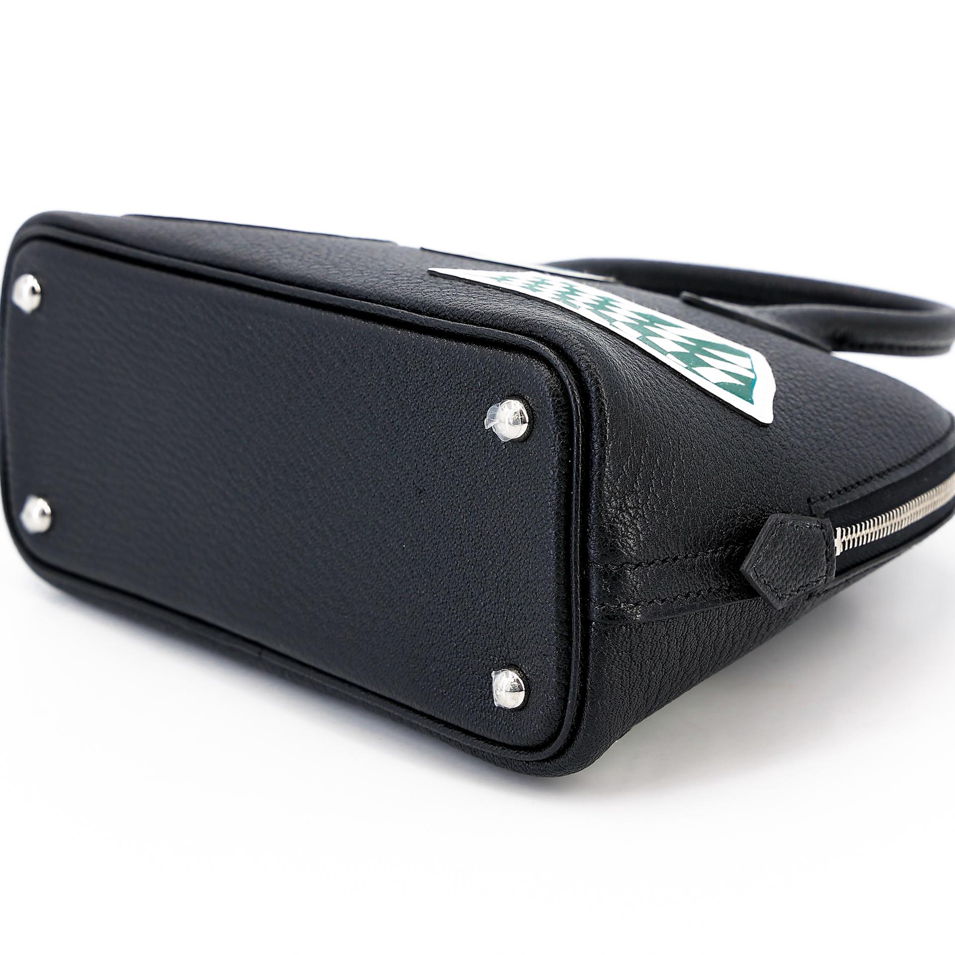 Brand New ( Rank N ) HERMÈS Limited Edition Mini Bolide 1923 Travel Black (89) Chevre Palladium hardware W (2024) - 4