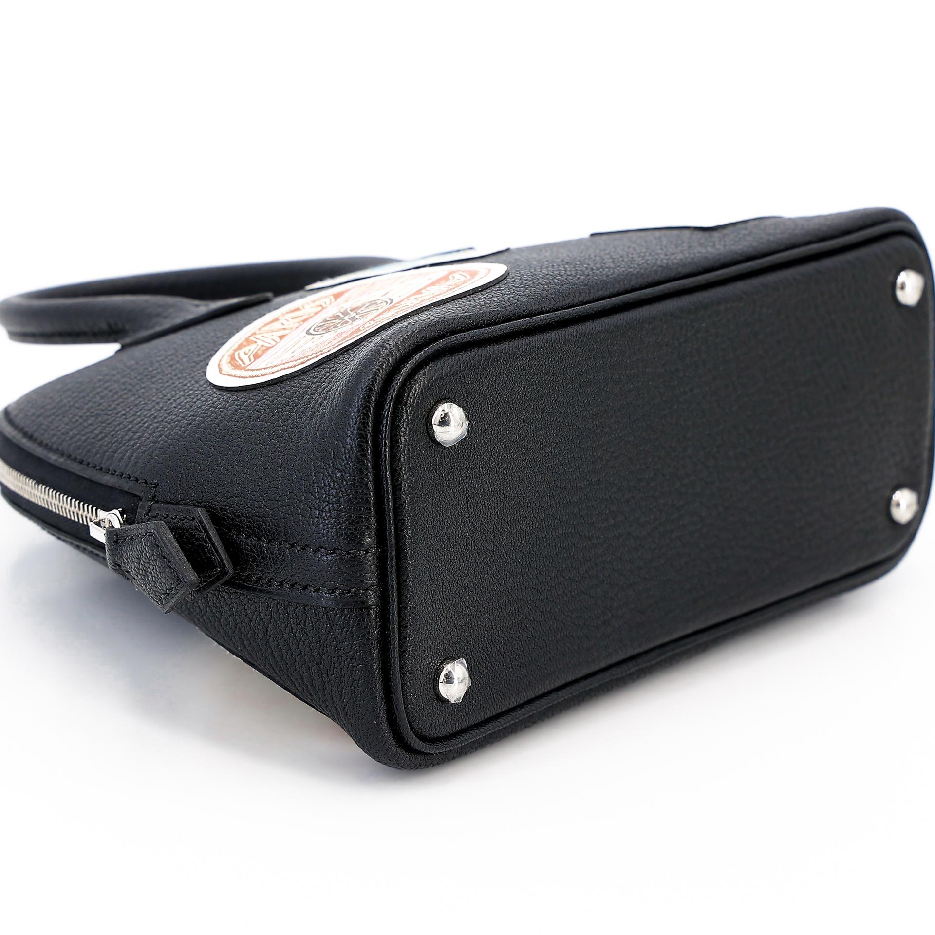 Brand New ( Rank N ) HERMÈS Limited Edition Mini Bolide 1923 Travel Black (89) Chevre Palladium hardware W (2024) - 5
