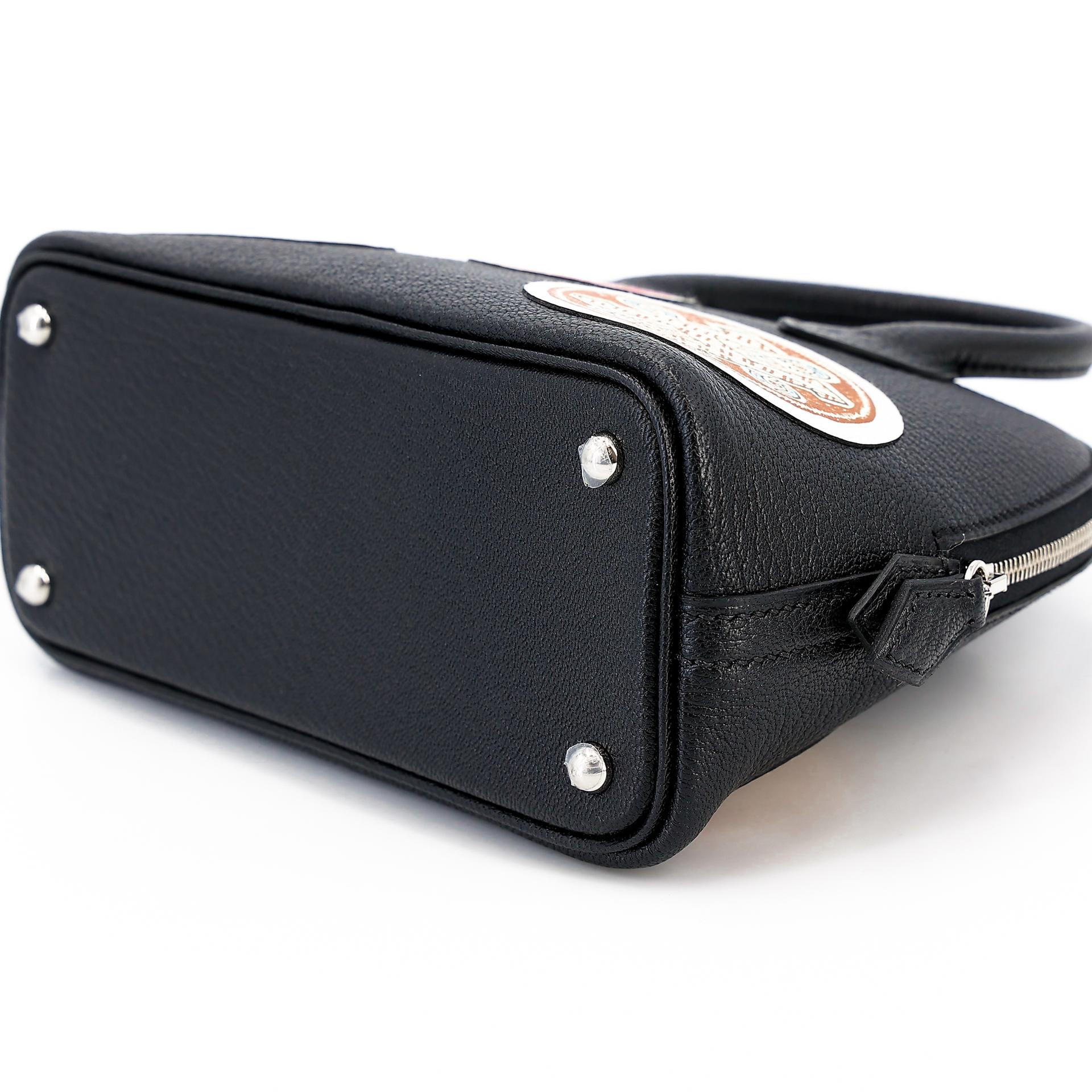 Brand New ( Rank N ) HERMÈS Limited Edition Mini Bolide 1923 Travel Black (89) Chevre Palladium hardware W (2024) - 6