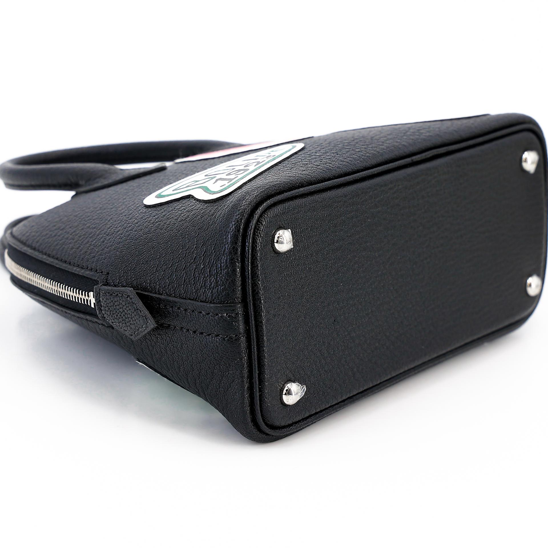 Brand New ( Rank N ) HERMÈS Limited Edition Mini Bolide 1923 Travel Black (89) Chevre Palladium hardware W (2024) - 7