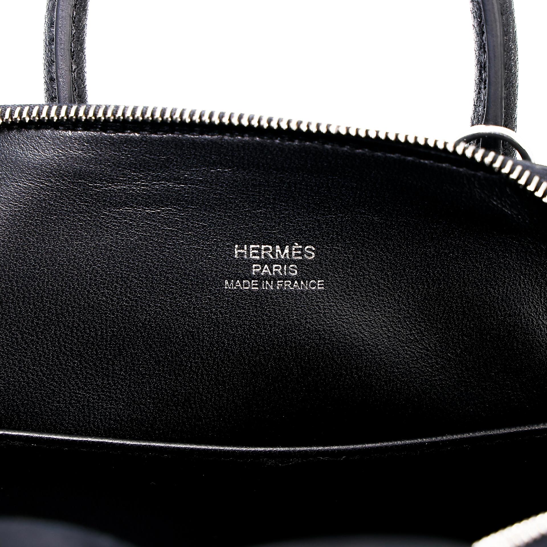 Brand New ( Rank N ) HERMÈS Limited Edition Mini Bolide 1923 Travel Black (89) Chevre Palladium hardware W (2024) - 9