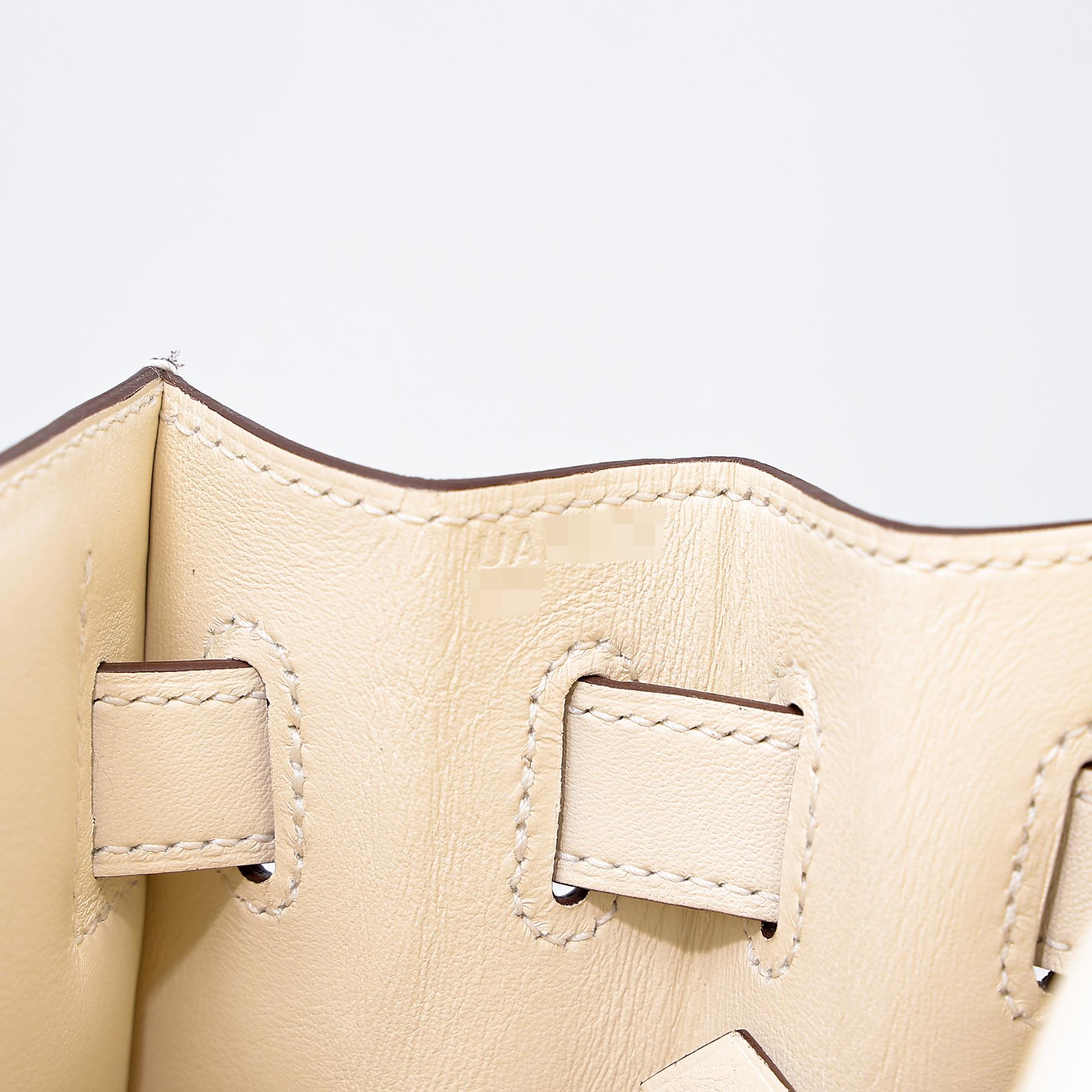 Excellent ( Rank SA ) HERMÈS Kelly 28 Sellier Jaune Citron (9N) Nata (I2) Swift Canvas Palladium hardware U (2022) - 18