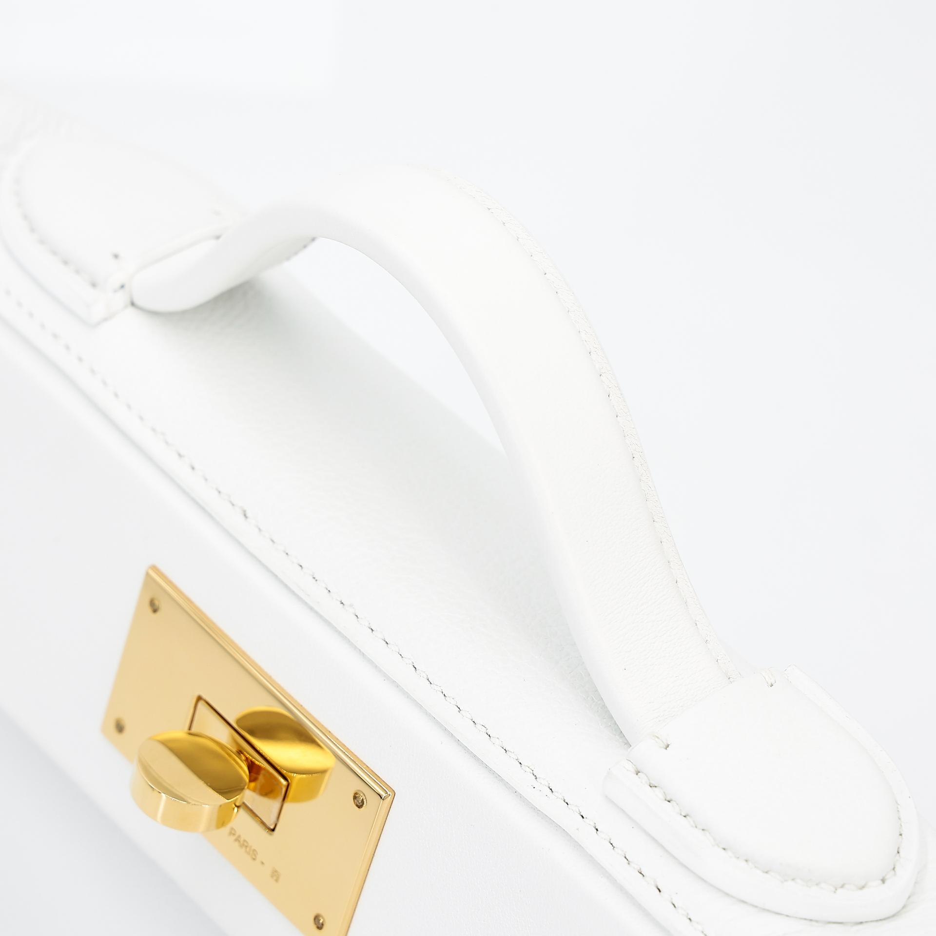 Excellent ( Rank SA ) HERMÈS 24/24 - 21 mini White (01) Evercolor Gold hardware B (2023) - 3