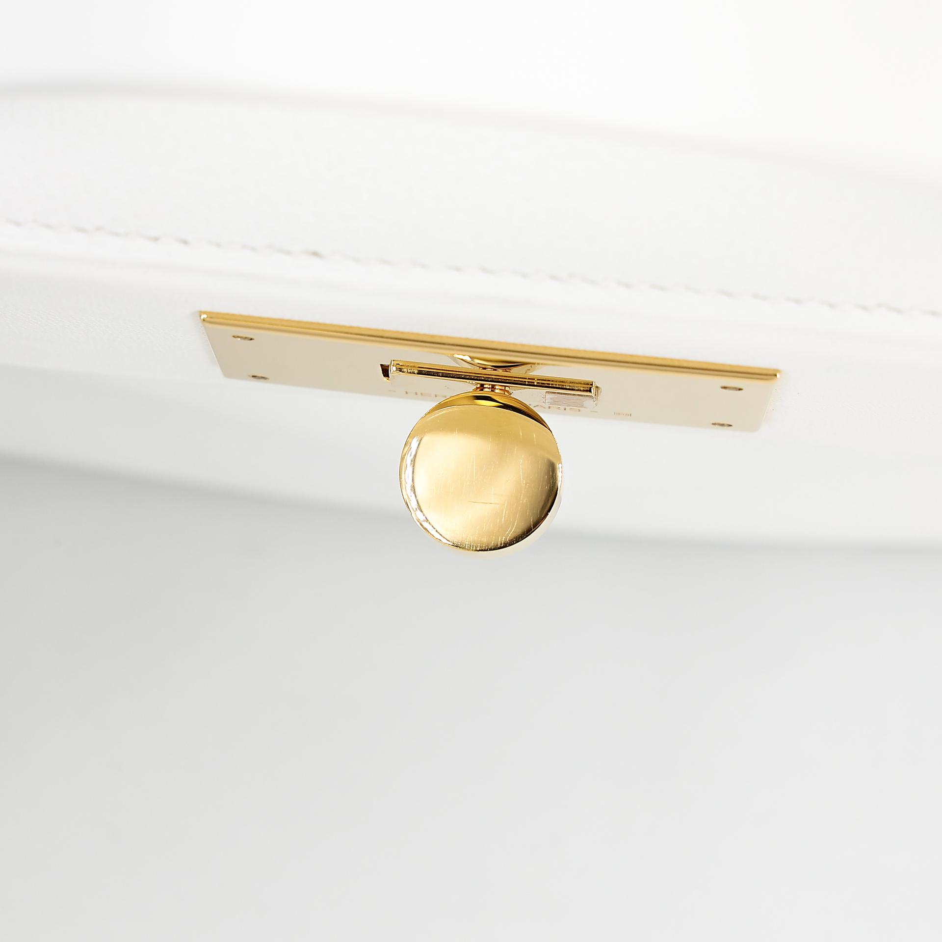 Excellent ( Rank SA ) HERMÈS 24/24 - 21 mini White (01) Evercolor Gold hardware B (2023) - 10