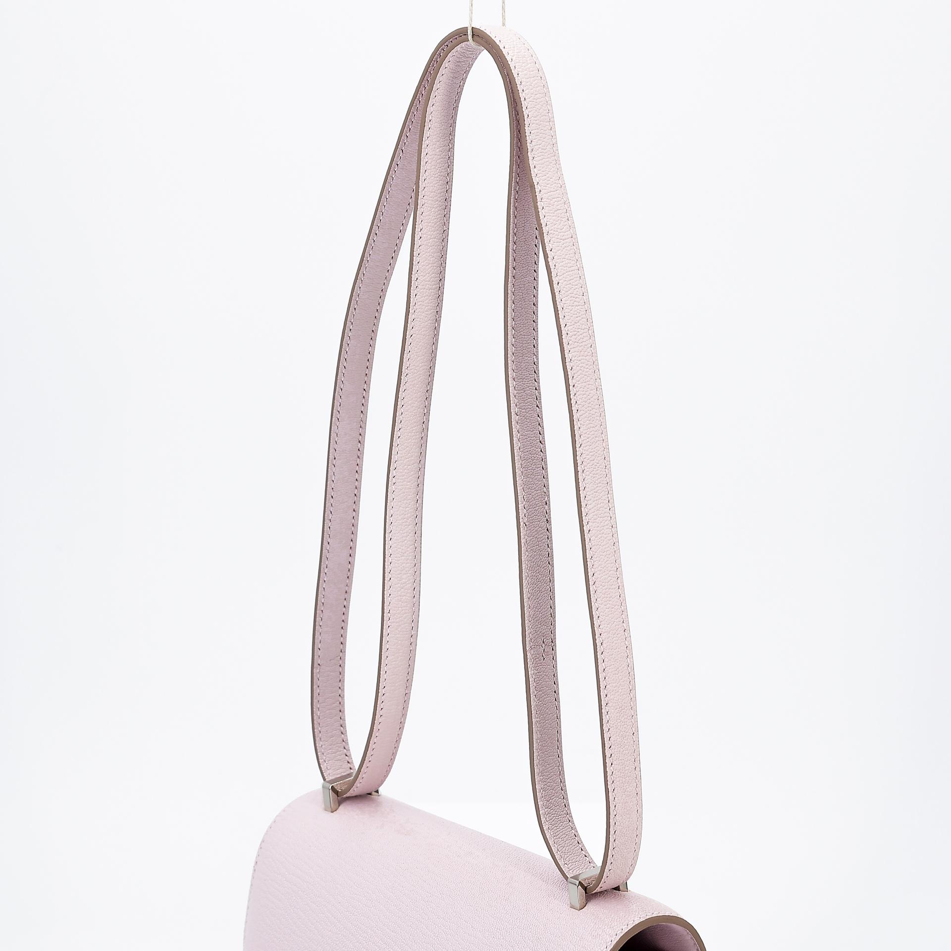 Unused ( Rank NS ) HERMÈS Constance Mini Mauve Pale (09) Chevre Palladium hardware B (2023) - 3