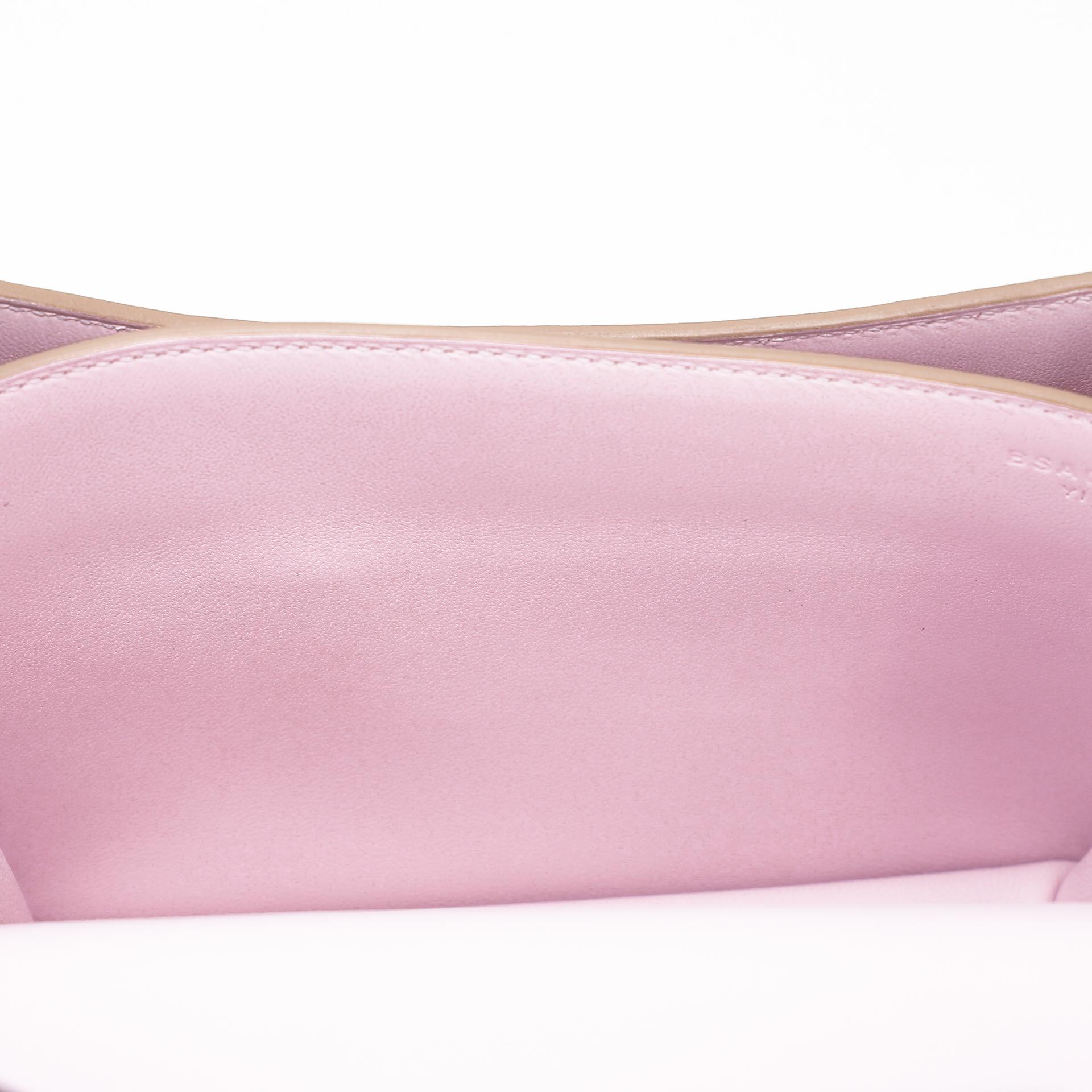 Unused ( Rank NS ) HERMÈS Constance Mini Mauve Pale (09) Chevre Palladium hardware B (2023) - 15