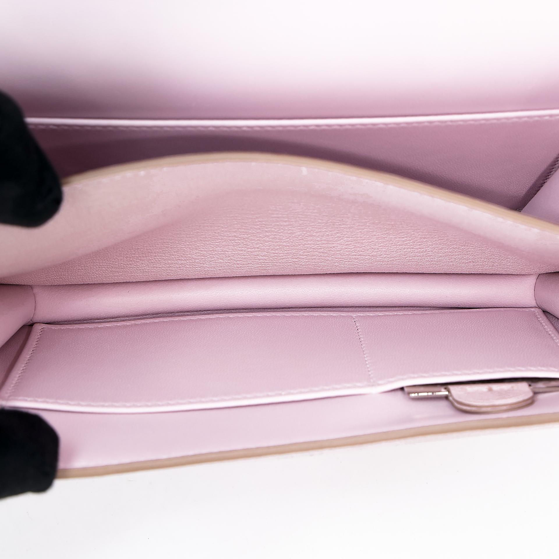 Unused ( Rank NS ) HERMÈS Constance Mini Mauve Pale (09) Chevre Palladium hardware B (2023) - 14