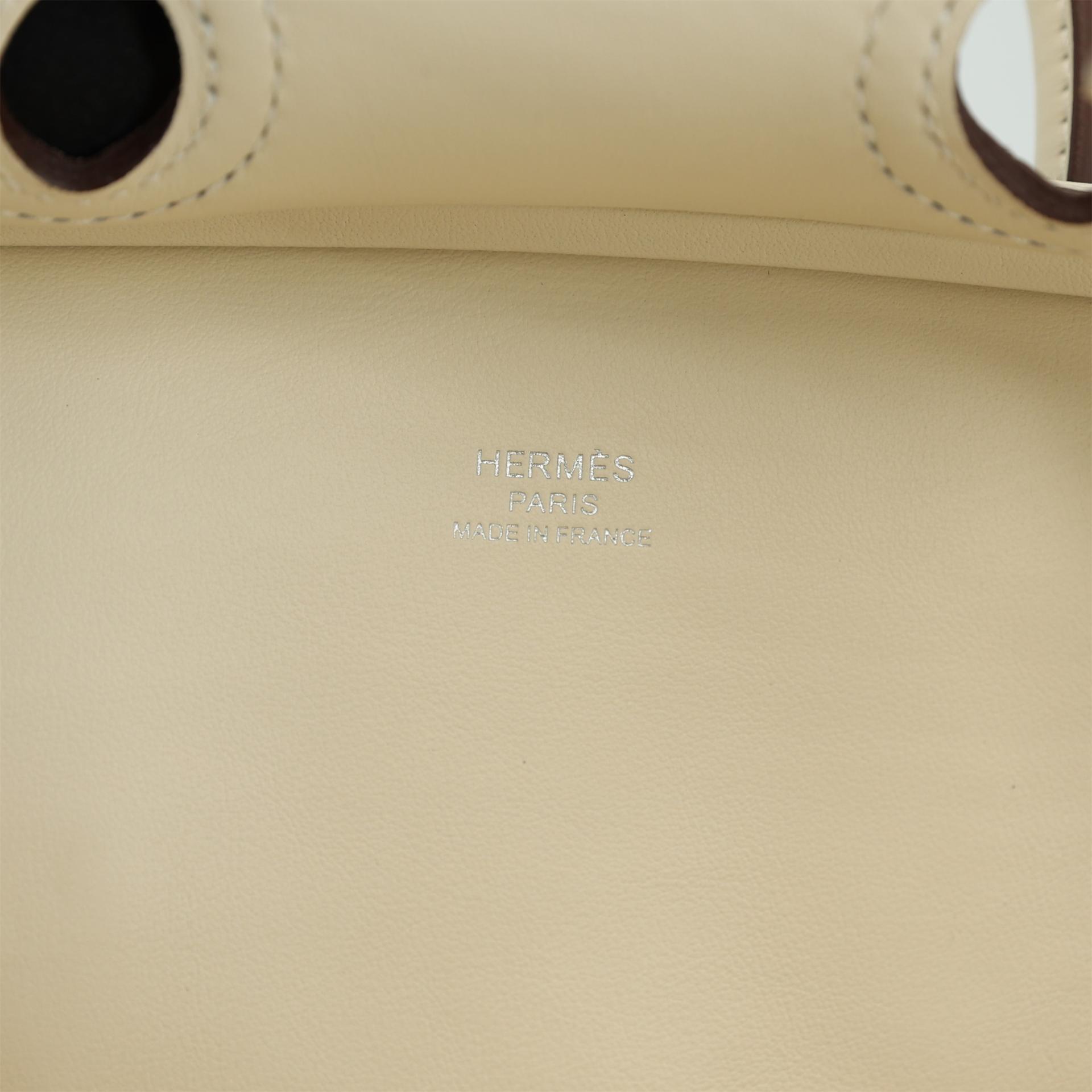 Unused ( Rank NS ) HERMÈS Limited Edition Birkin Cargo 25 Nata (I2) Swift Canvas Palladium hardware U (2022) - 11