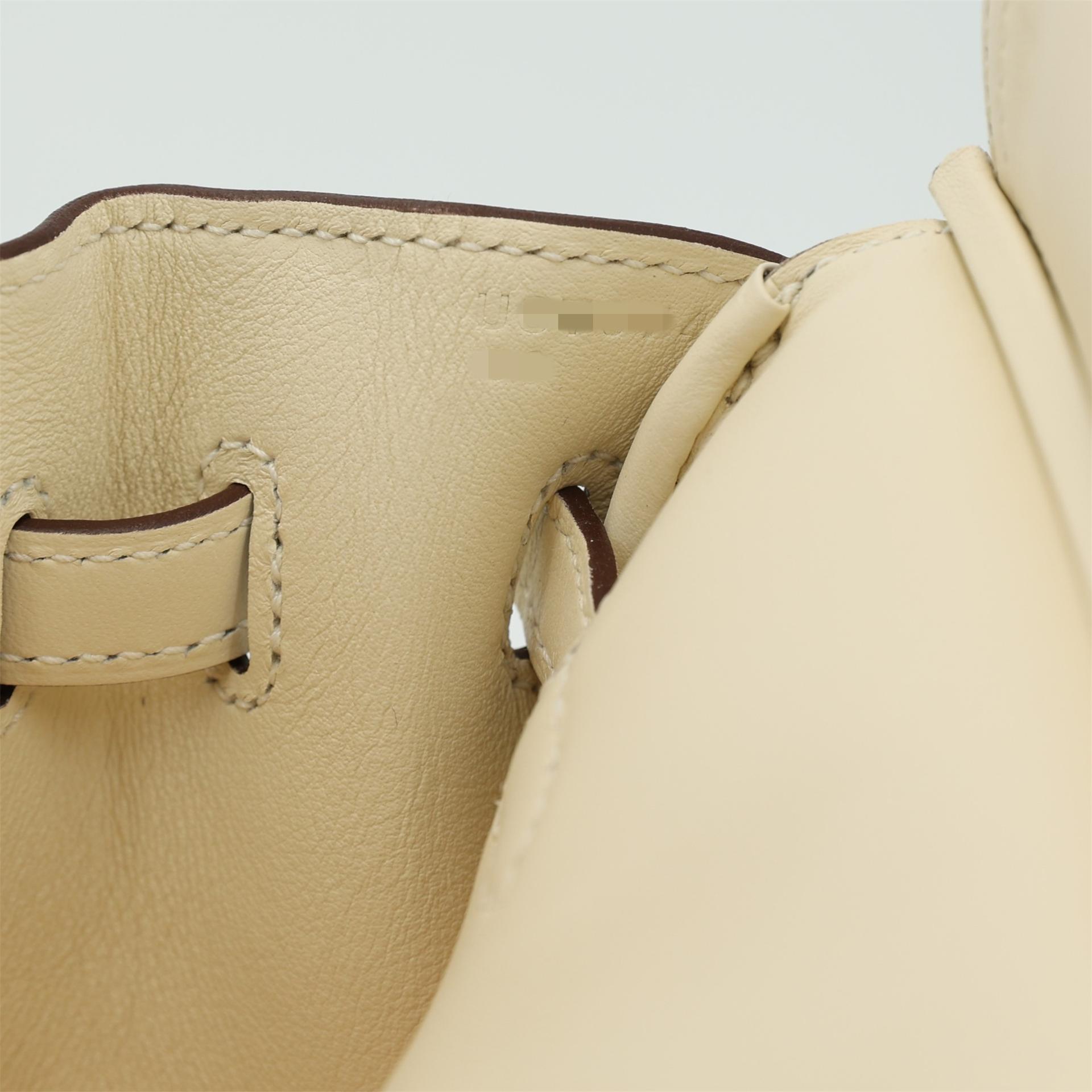 Unused ( Rank NS ) HERMÈS Limited Edition Birkin Cargo 25 Nata (I2) Swift Canvas Palladium hardware U (2022) - 15