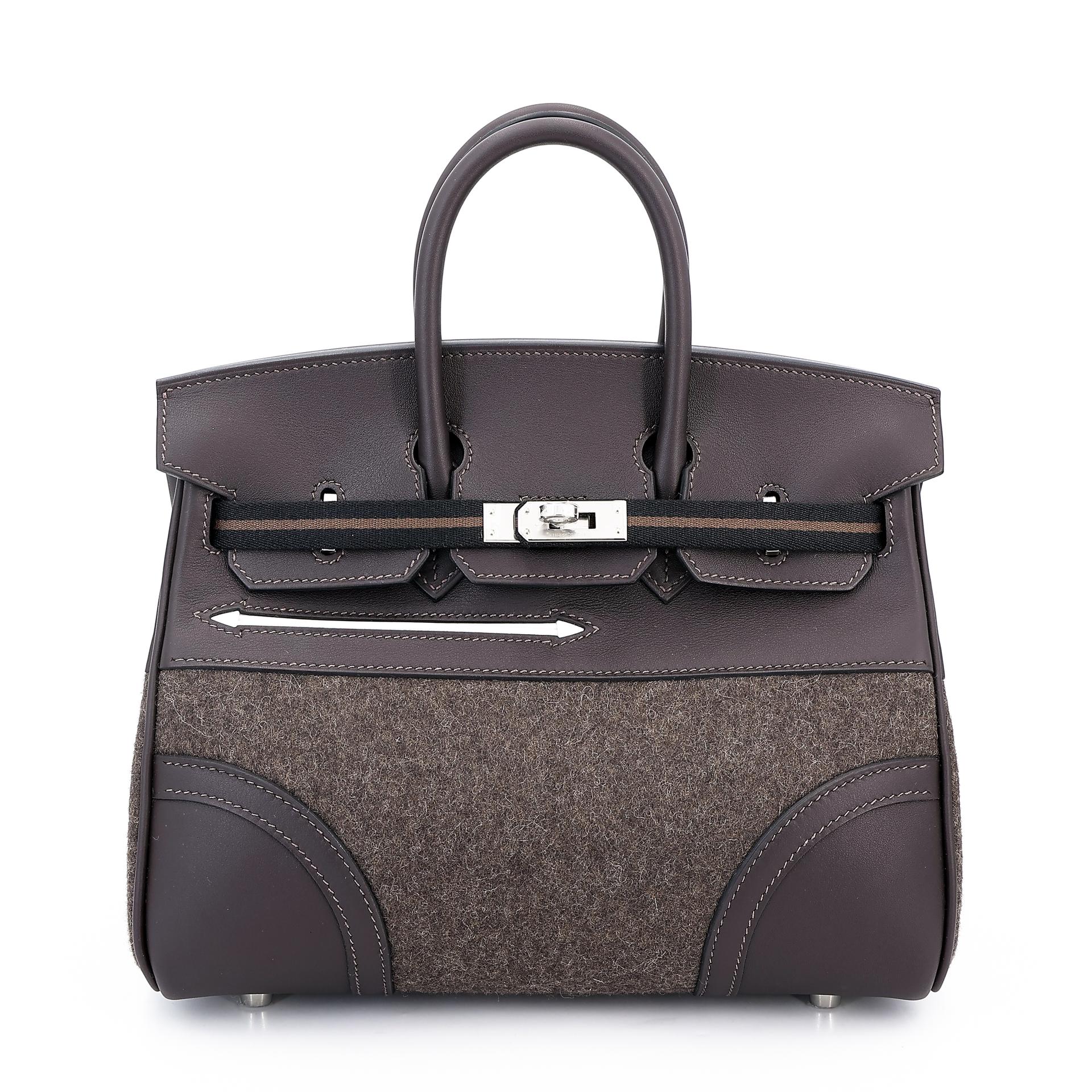 Brand New ( Rank N ) HERMÈS Limited Edition Birkin 25 Go Team Ebene (46) Chocolat (47) New White (0U) Black (89) Swift Feutre Palladium hardware W (2024) - 1