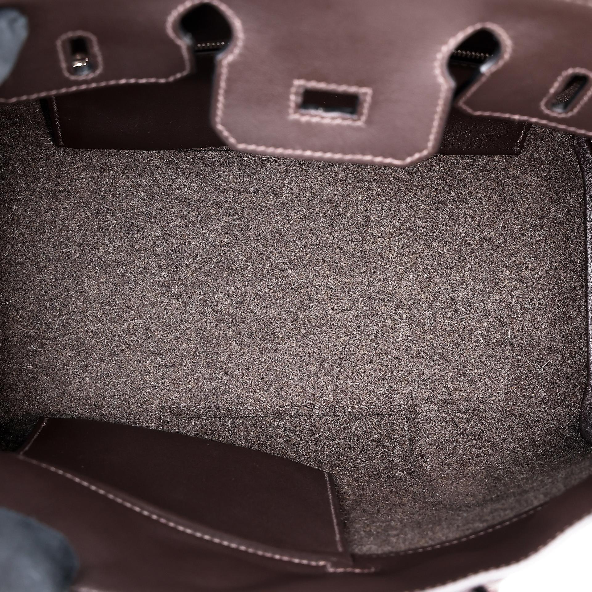 Brand New ( Rank N ) HERMÈS Limited Edition Birkin 25 Go Team Ebene (46) Chocolat (47) New White (0U) Black (89) Swift Feutre Palladium hardware W (2024) - 12