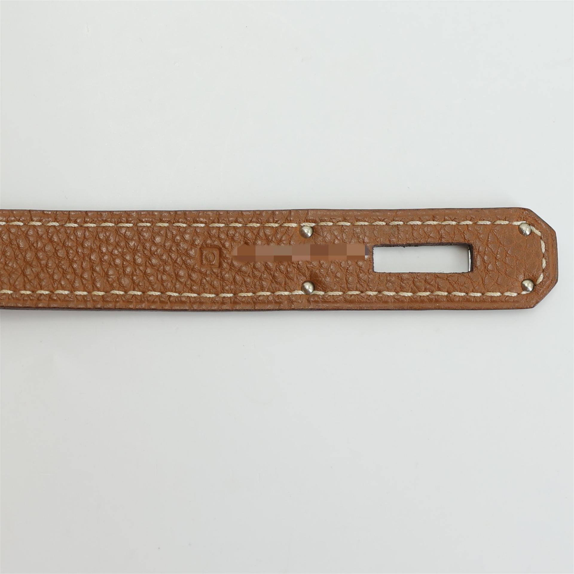 Very Good ( Rank A) HERMÈS Kelly 35 Gold (37) Clemence Palladium hardware Square O (2011) - 12