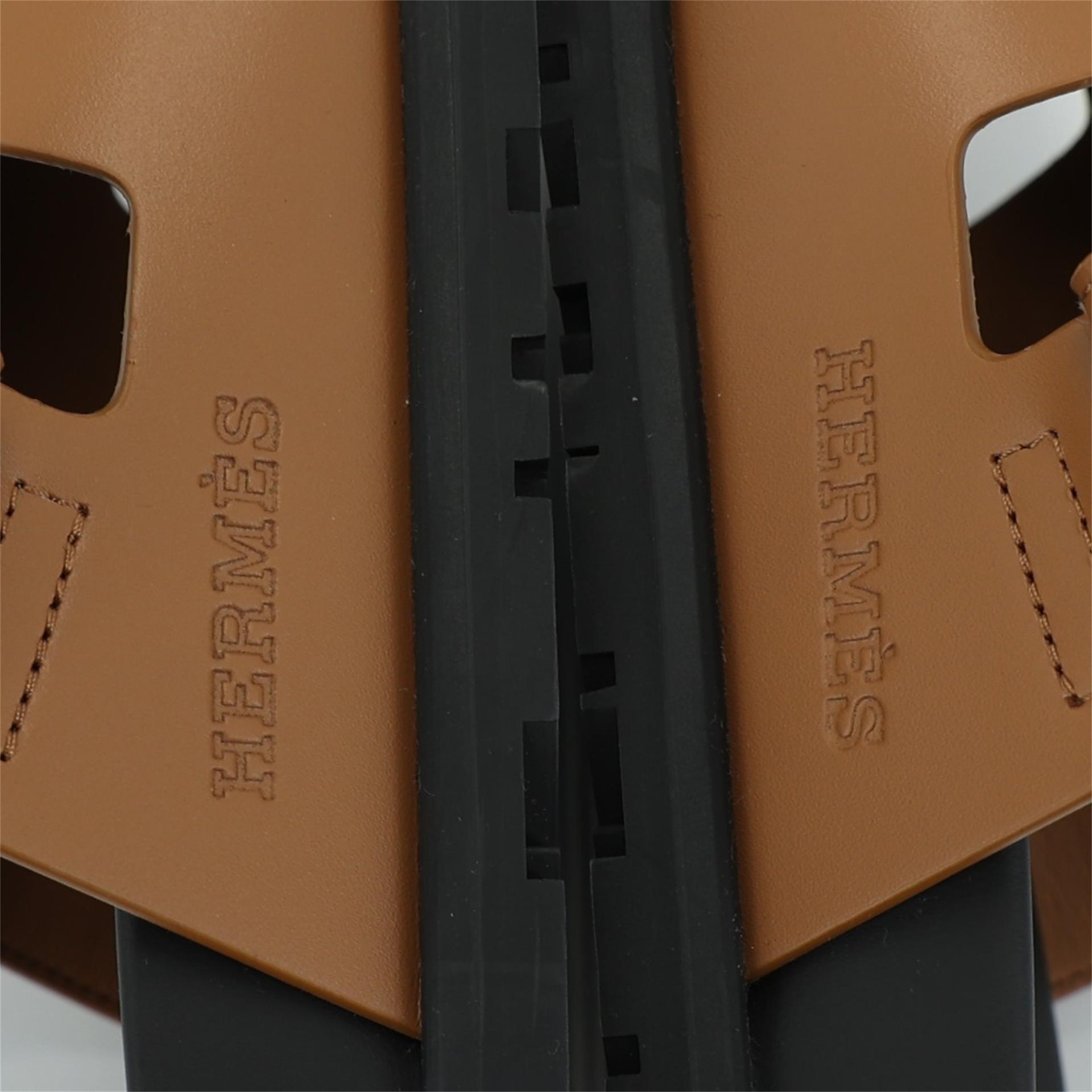 Brand New ( Rank N ) HERMÈS Chypre Sandals Natural (27) Calfskin - 5