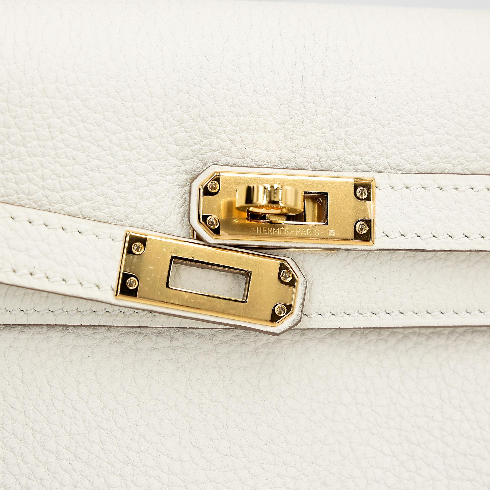 Brand New ( Rank N ) HERMÈS Kelly 25 Mushroom (0T) Togo Gold hardware B (2023) - 8