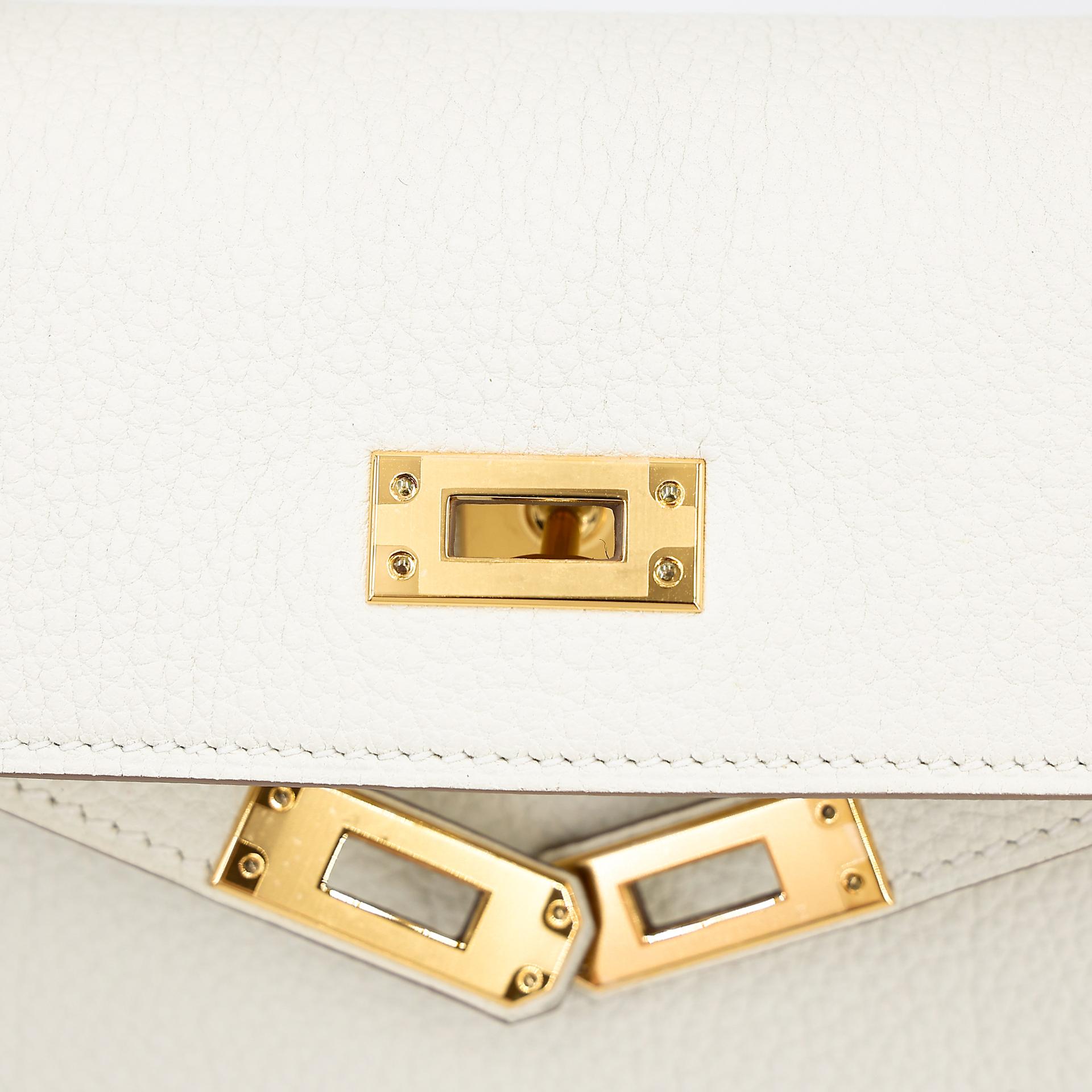 Brand New ( Rank N ) HERMÈS Kelly 25 Mushroom (0T) Togo Gold hardware B (2023) - 11