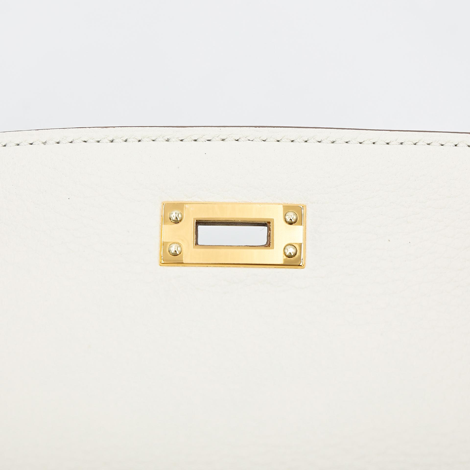 Brand New ( Rank N ) HERMÈS Kelly 25 Mushroom (0T) Togo Gold hardware B (2023) - 12