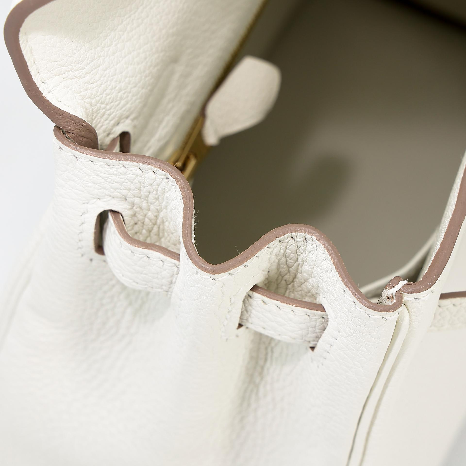 Brand New ( Rank N ) HERMÈS Kelly 25 Mushroom (0T) Togo Gold hardware B (2023) - 16