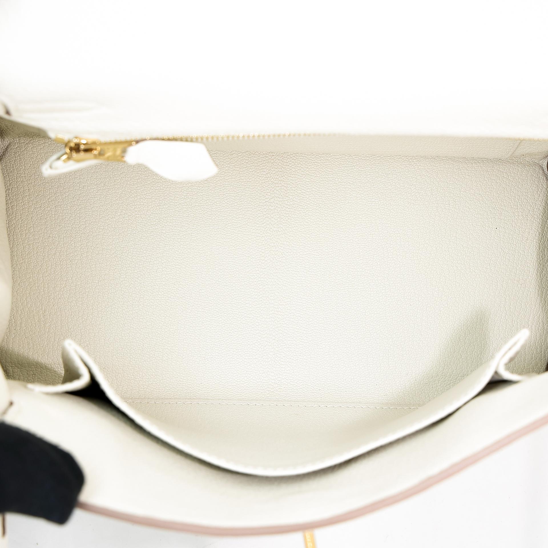 Brand New ( Rank N ) HERMÈS Kelly 25 Mushroom (0T) Togo Gold hardware B (2023) - 14