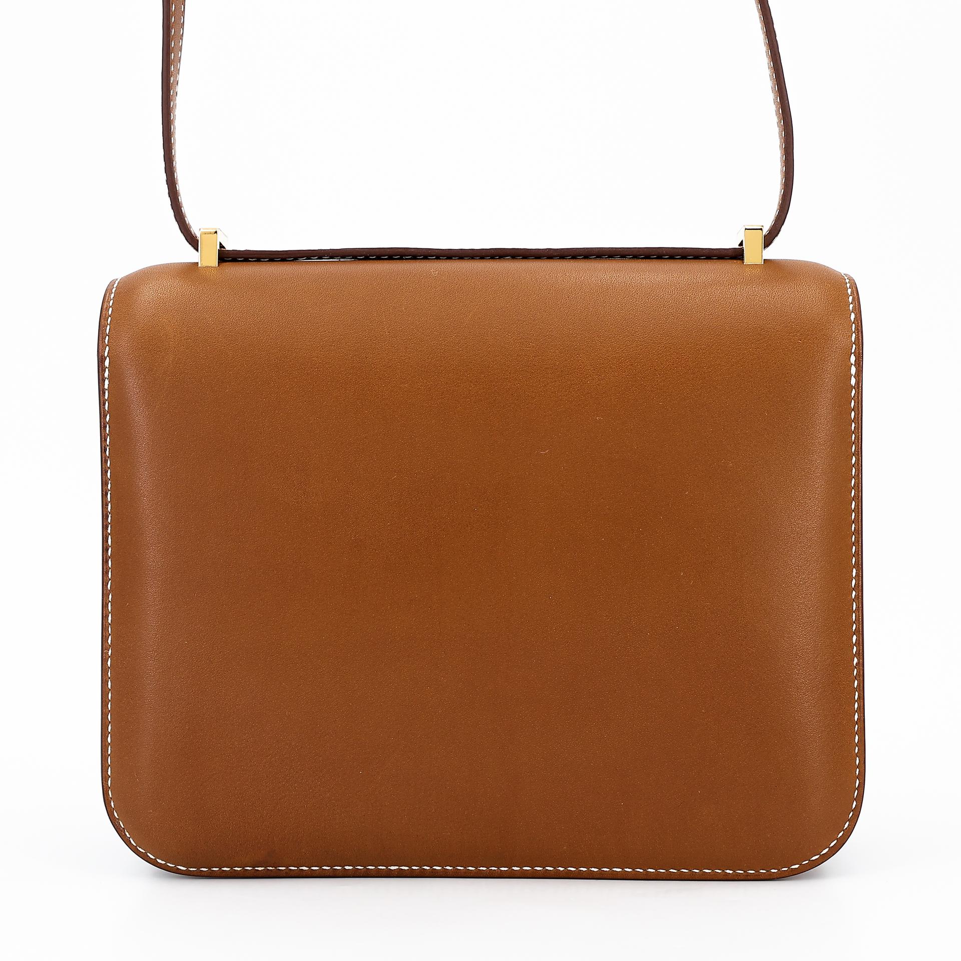 Unused ( Rank NS ) HERMÈS Constance Mini Fauve (34) Barenia Gold hardware Y (2020) - 2