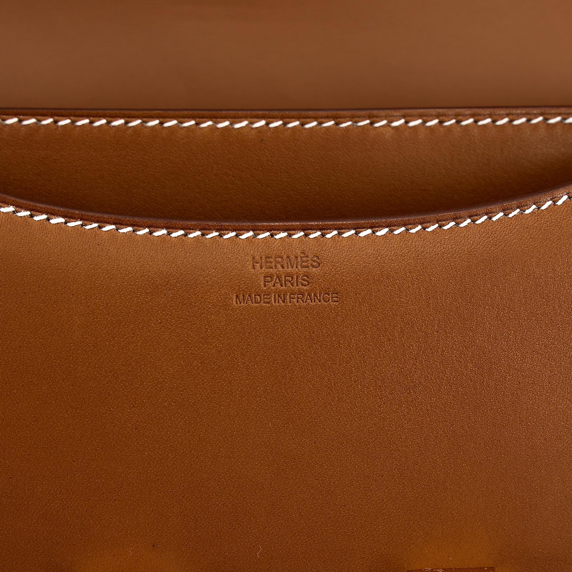 Unused ( Rank NS ) HERMÈS Constance Mini Fauve (34) Barenia Gold hardware Y (2020) - 20