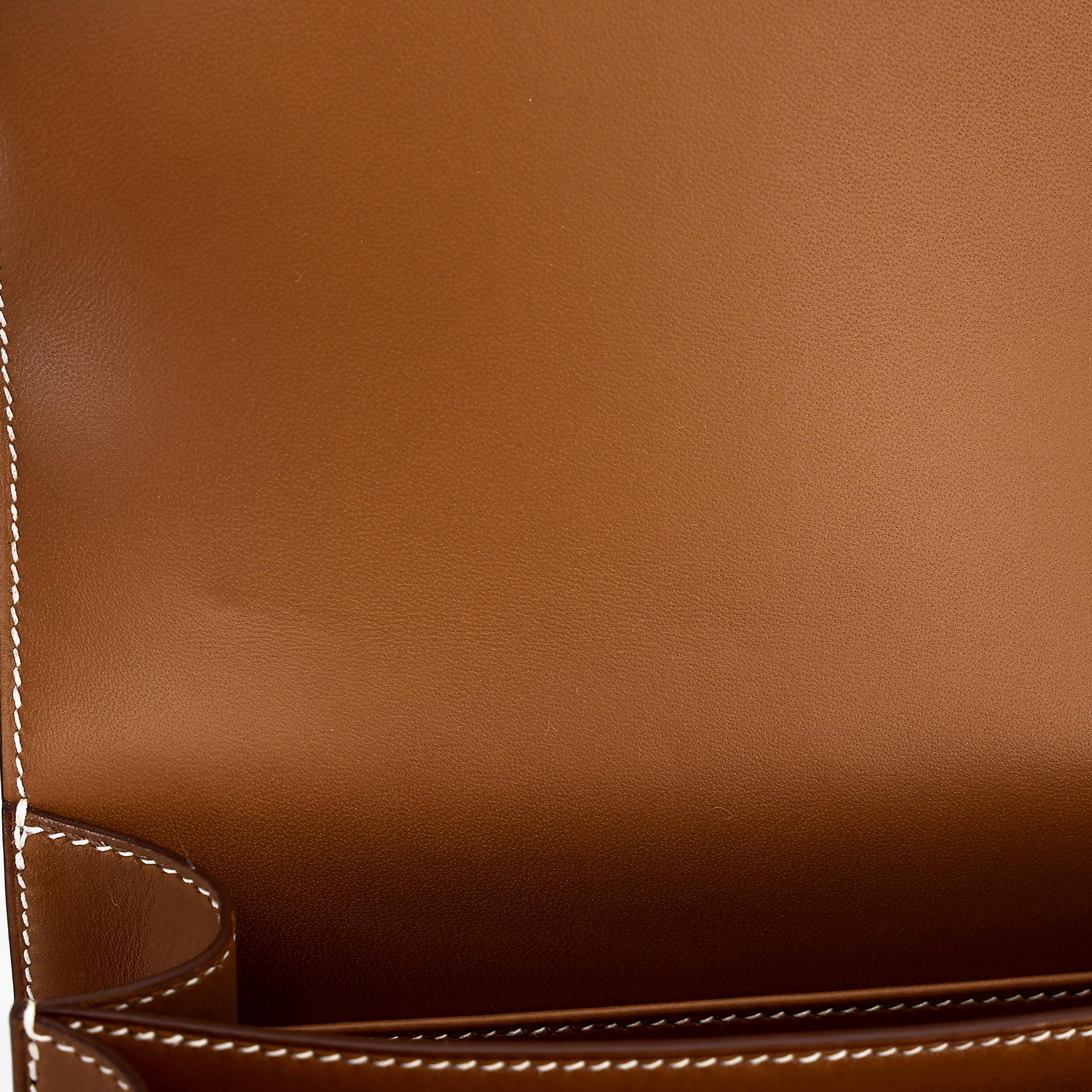 Unused ( Rank NS ) HERMÈS Constance Mini Fauve (34) Barenia Gold hardware Y (2020) - 24