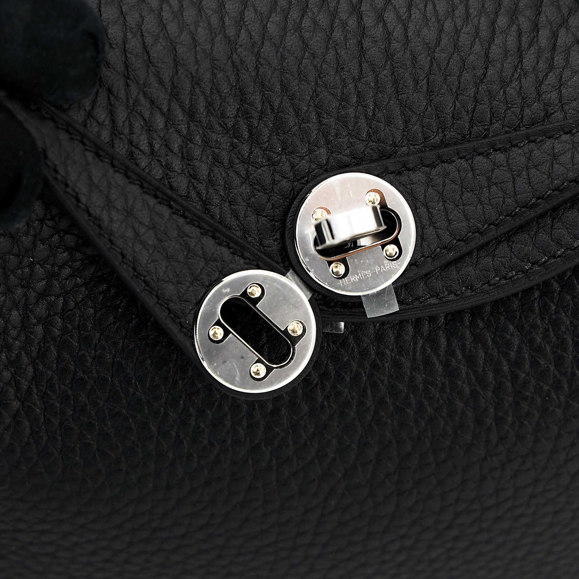 Brand New ( Rank N ) HERMÈS Mini Lindy II Black (89) Clemence Palladium hardware W (2024) - 8