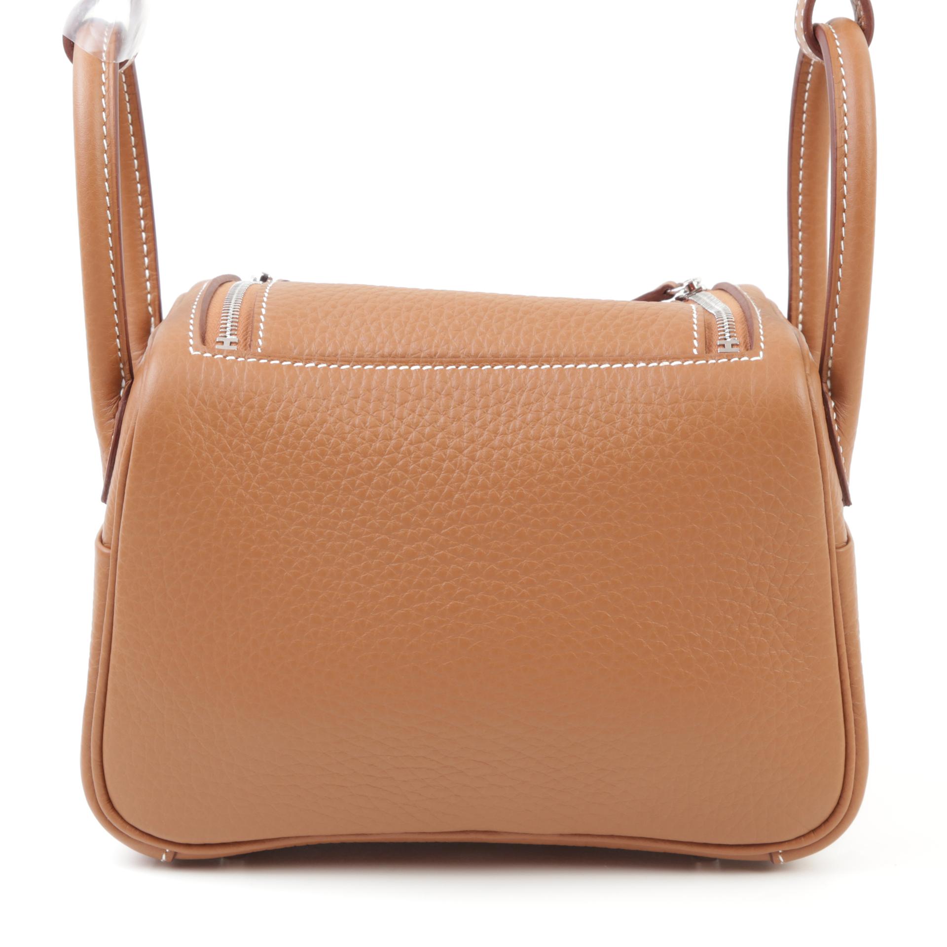 Brand New ( Rank N ) HERMÈS Mini Lindy Gold (37) Clemence Palladium hardware W (2024) - 2