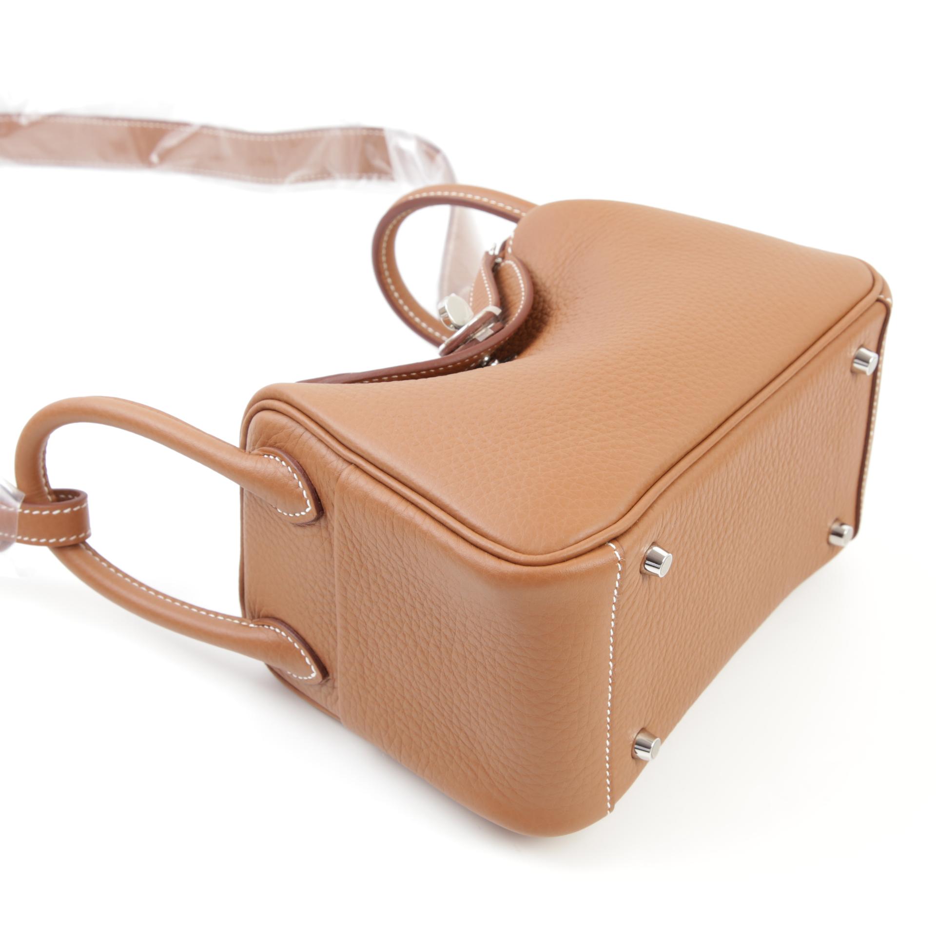 Brand New ( Rank N ) HERMÈS Mini Lindy Gold (37) Clemence Palladium hardware W (2024) - 4