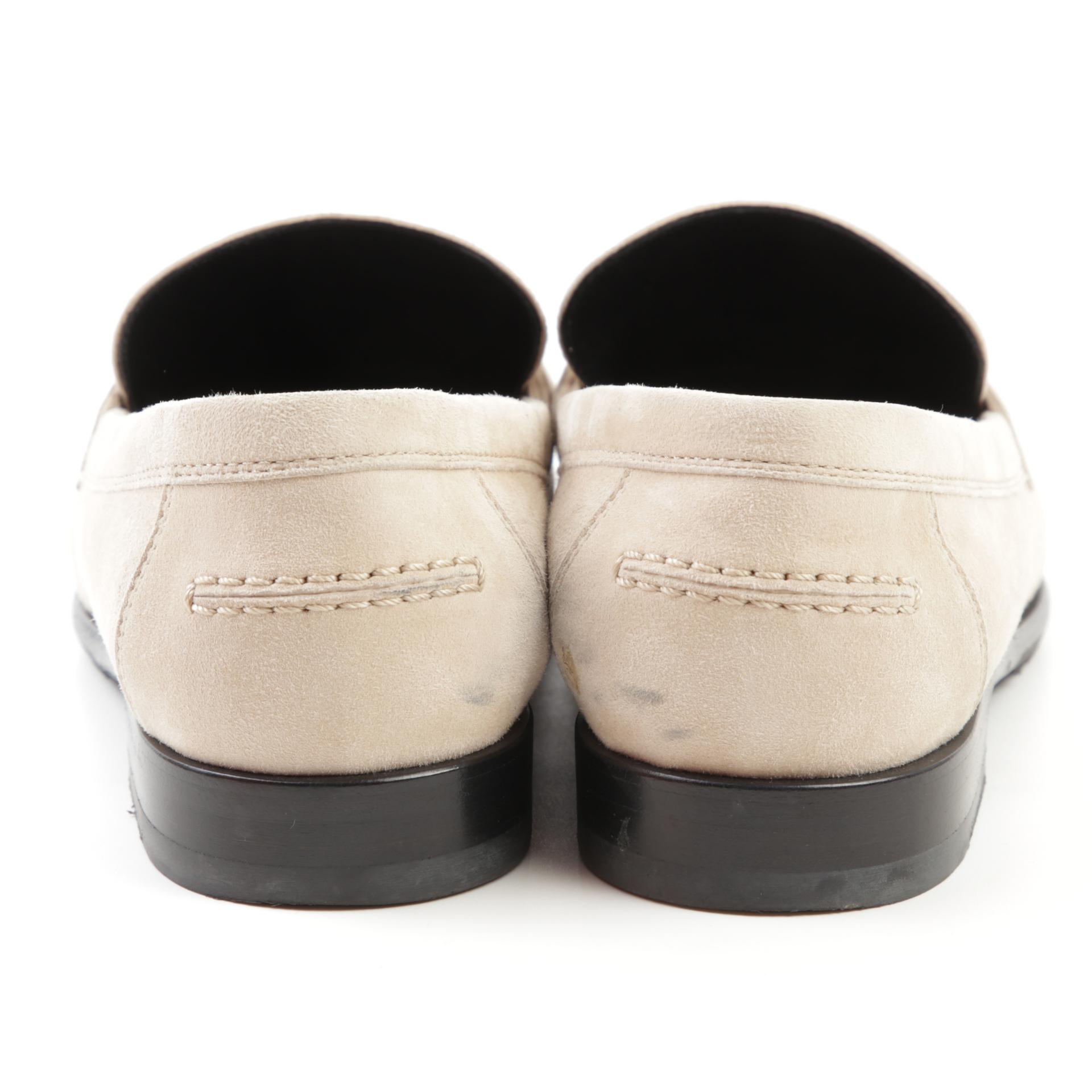 Good ( Rank AB) HERMÈS Destin loafer Beige Rose Gold hardware - 7