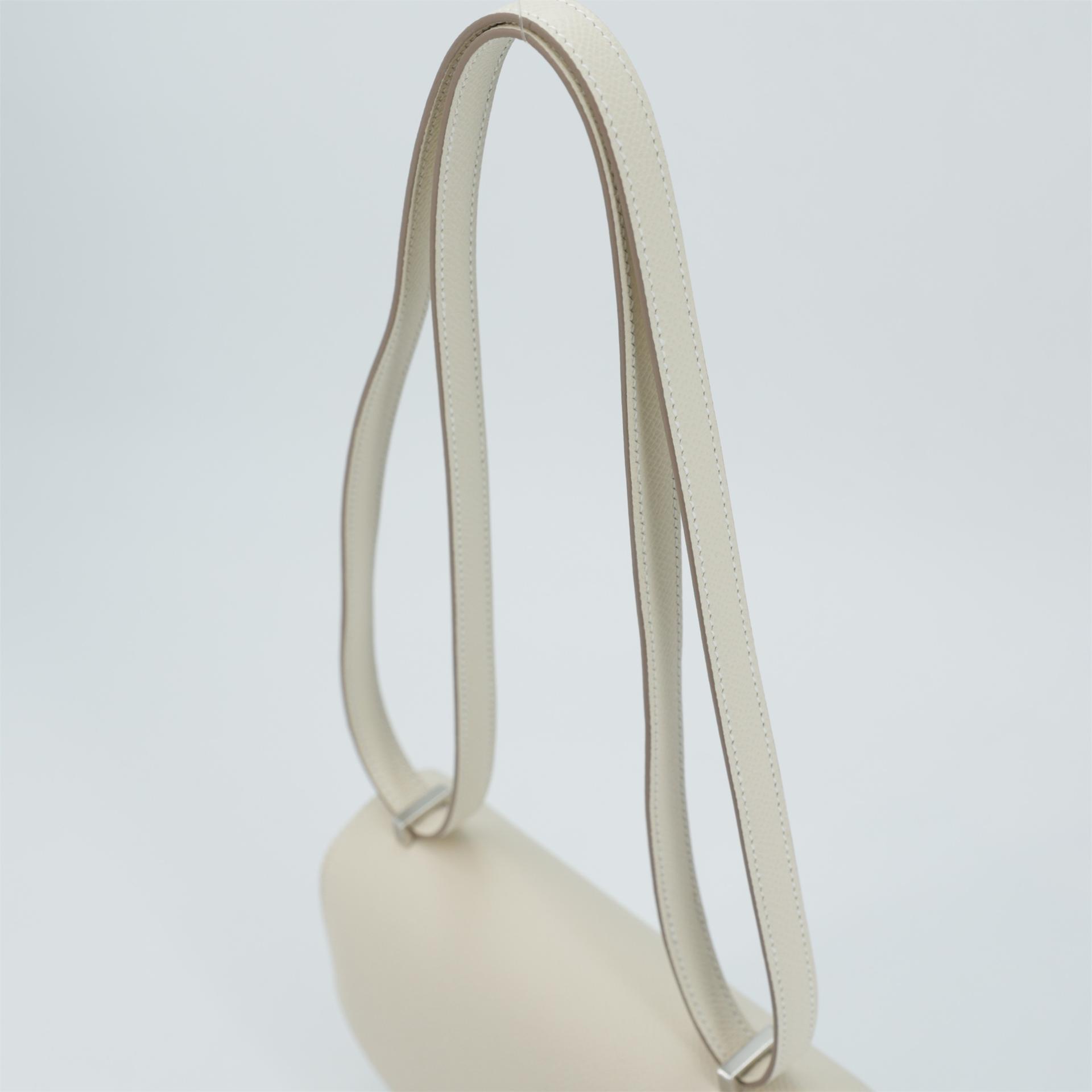 Brand New ( Rank N ) HERMÈS Constance Mini Craie (10) Epsom Palladium hardware W (2024) - 3